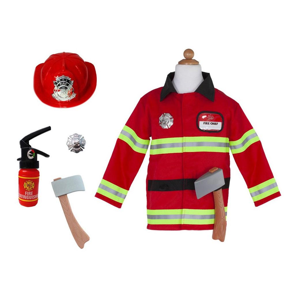 Verkleedset Brandweer met Accessoires, 5-6 jaar