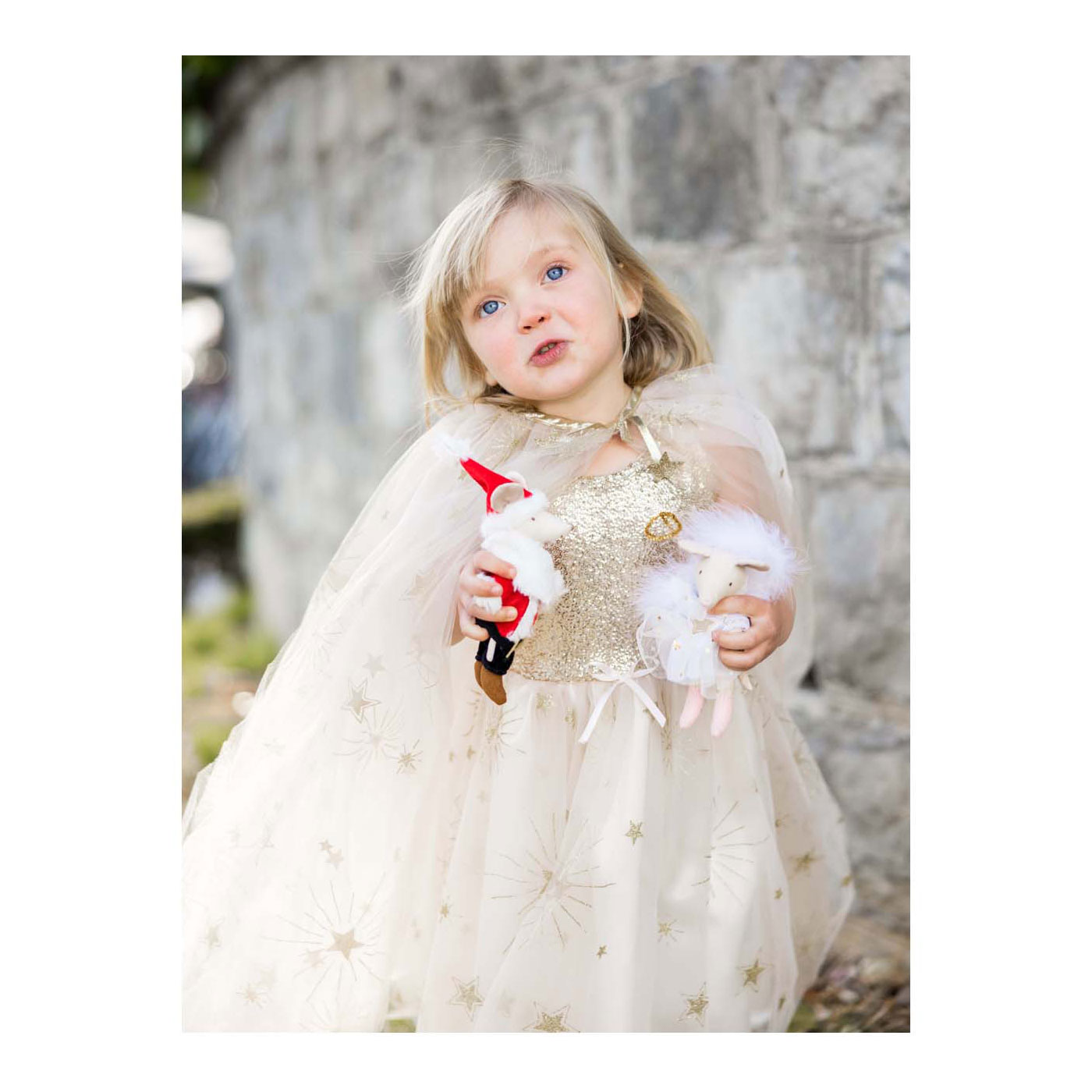 Gouden Glam Feestjurk - 3-4 Jaar