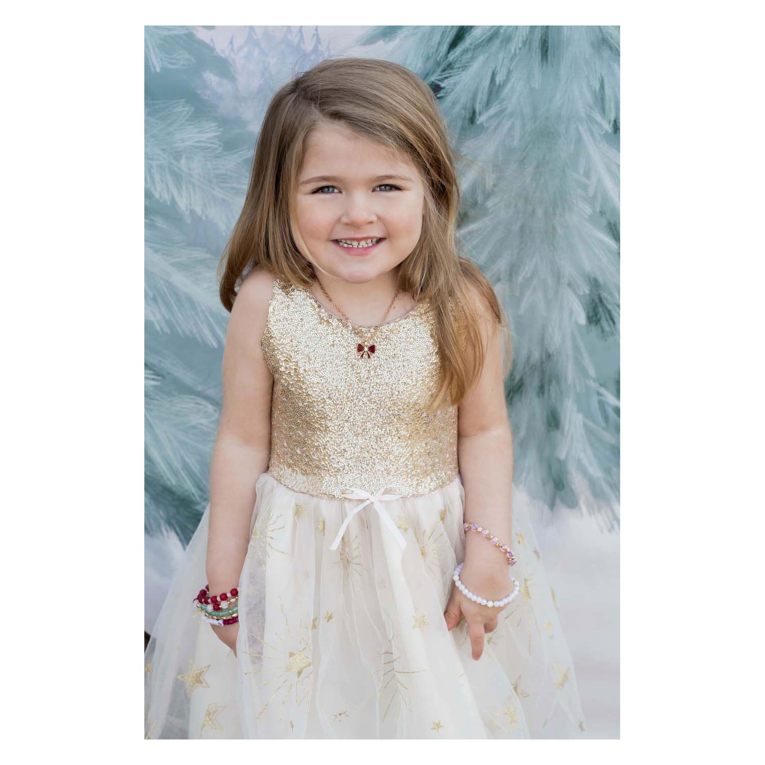 Gouden Glam Feestjurk - 5-6 Jaar