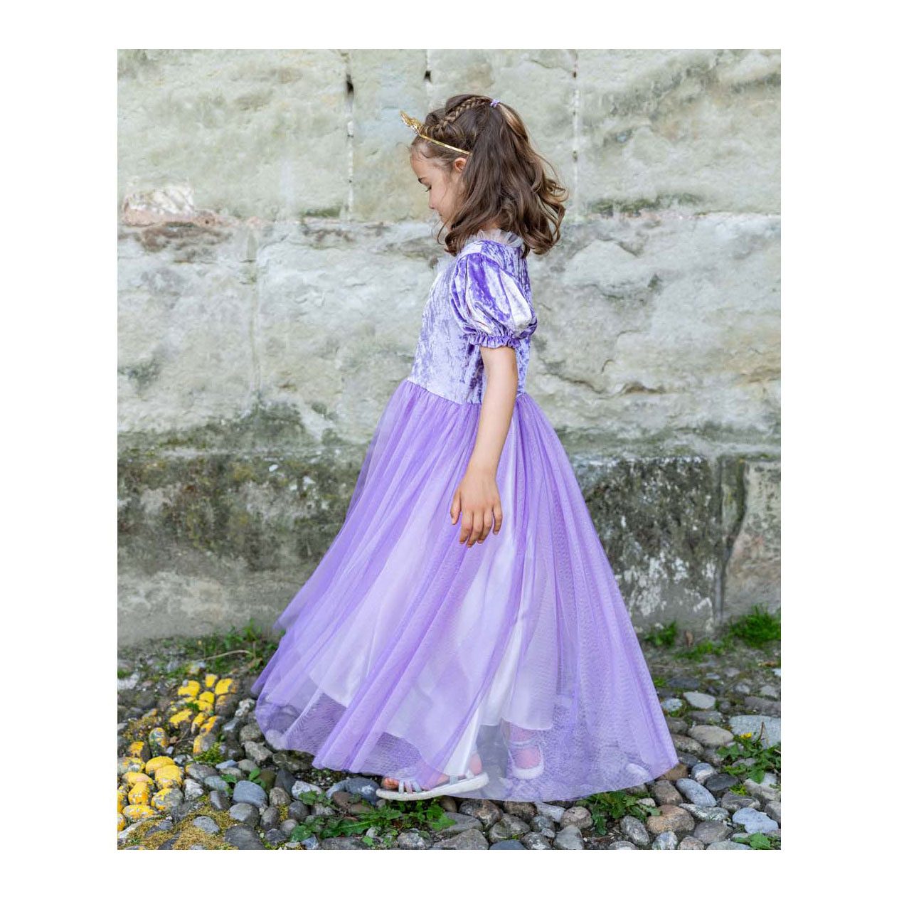 Feestjurk Velvety Soft Once Upon a Tower Princess   5-6 Jaar