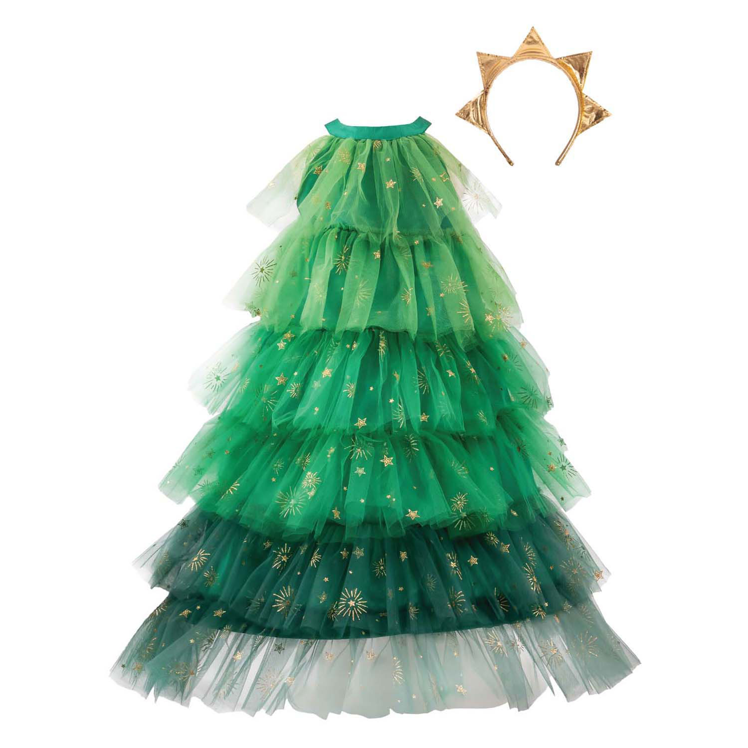 Robe sapin de Noël avec bandeau - 3-4 ans