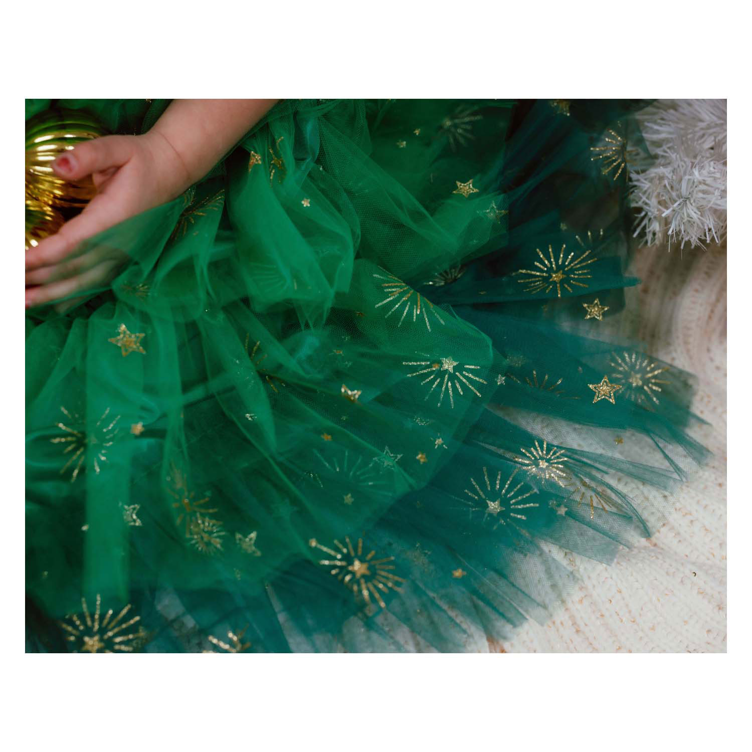 Robe sapin de Noël avec bandeau - 5-6 ans