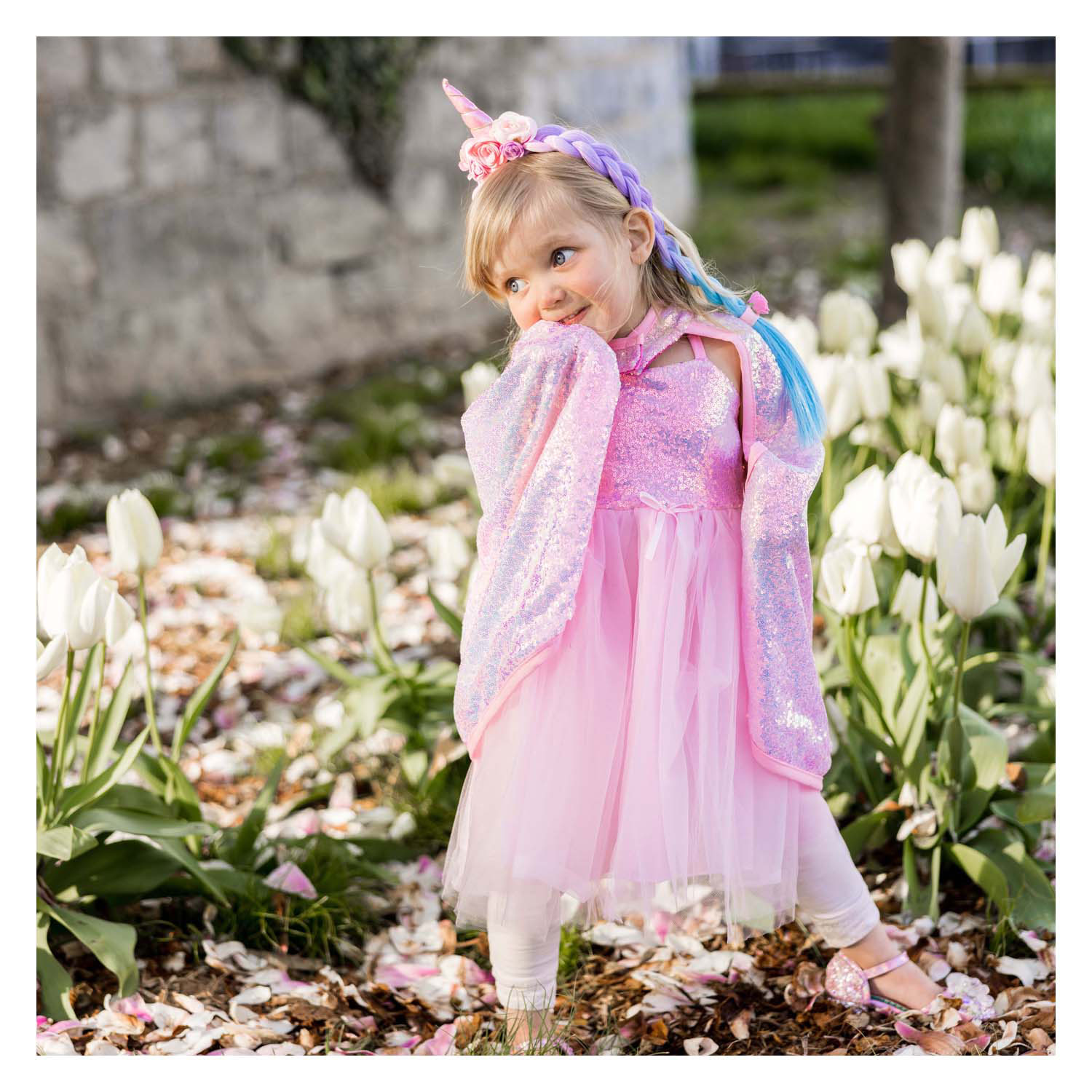 Pailetten Cape Roze- 3-4 Jaar