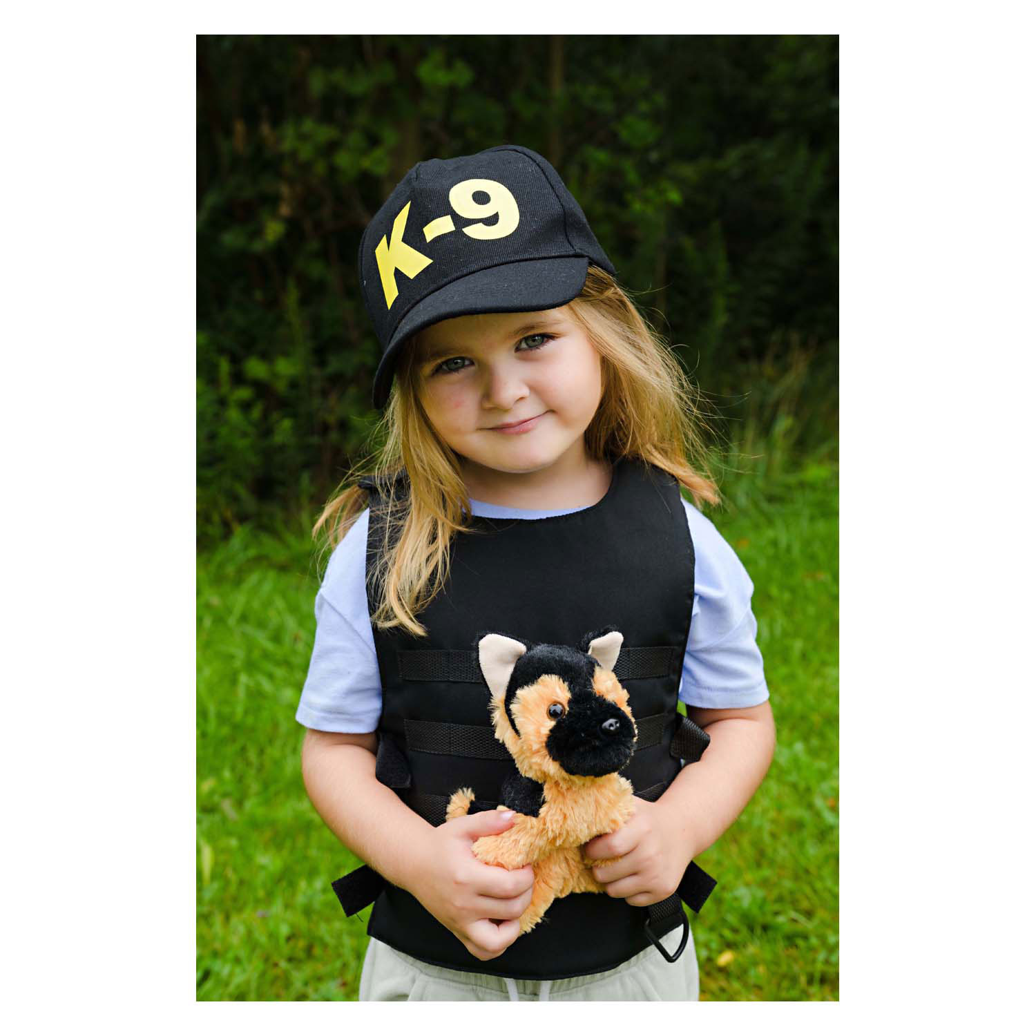 K9 Politie Kostuumset met Pet en Pluche Hond - 5-6 Jaar
