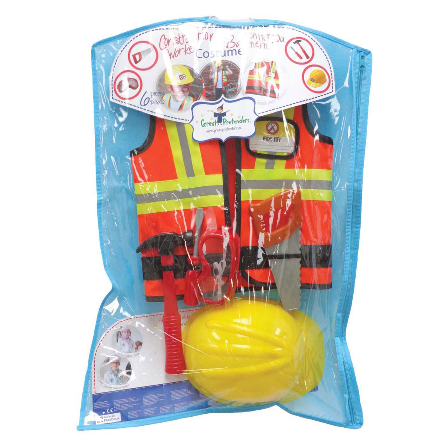 Déguisement d'ouvrier du bâtiment 7 pièces - 5-6 ans