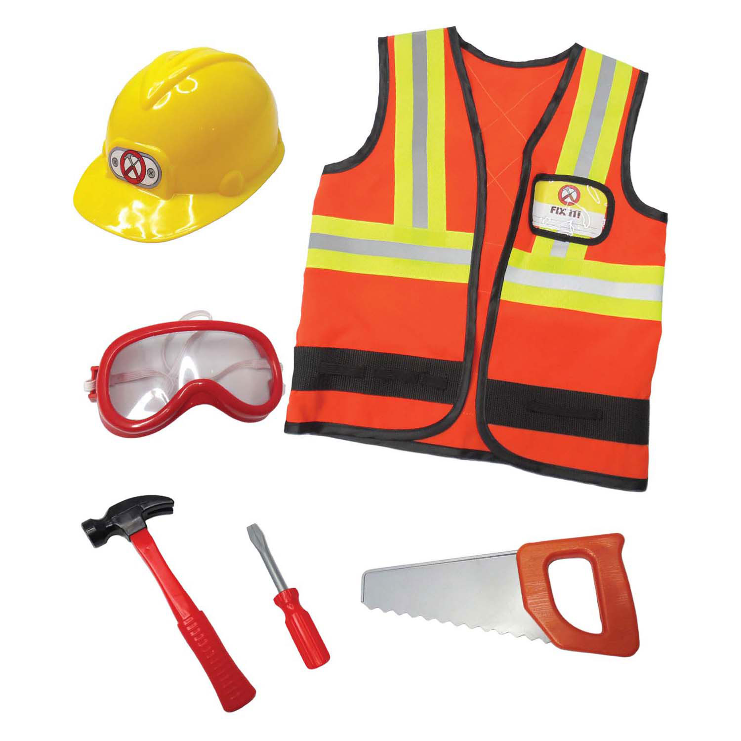 Déguisement d'ouvrier du bâtiment 7 pièces - 5-6 ans