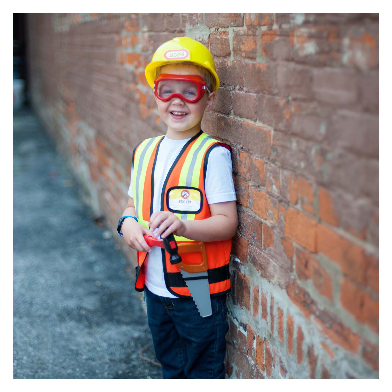 Déguisement d'ouvrier du bâtiment 7 pièces - 5-6 ans