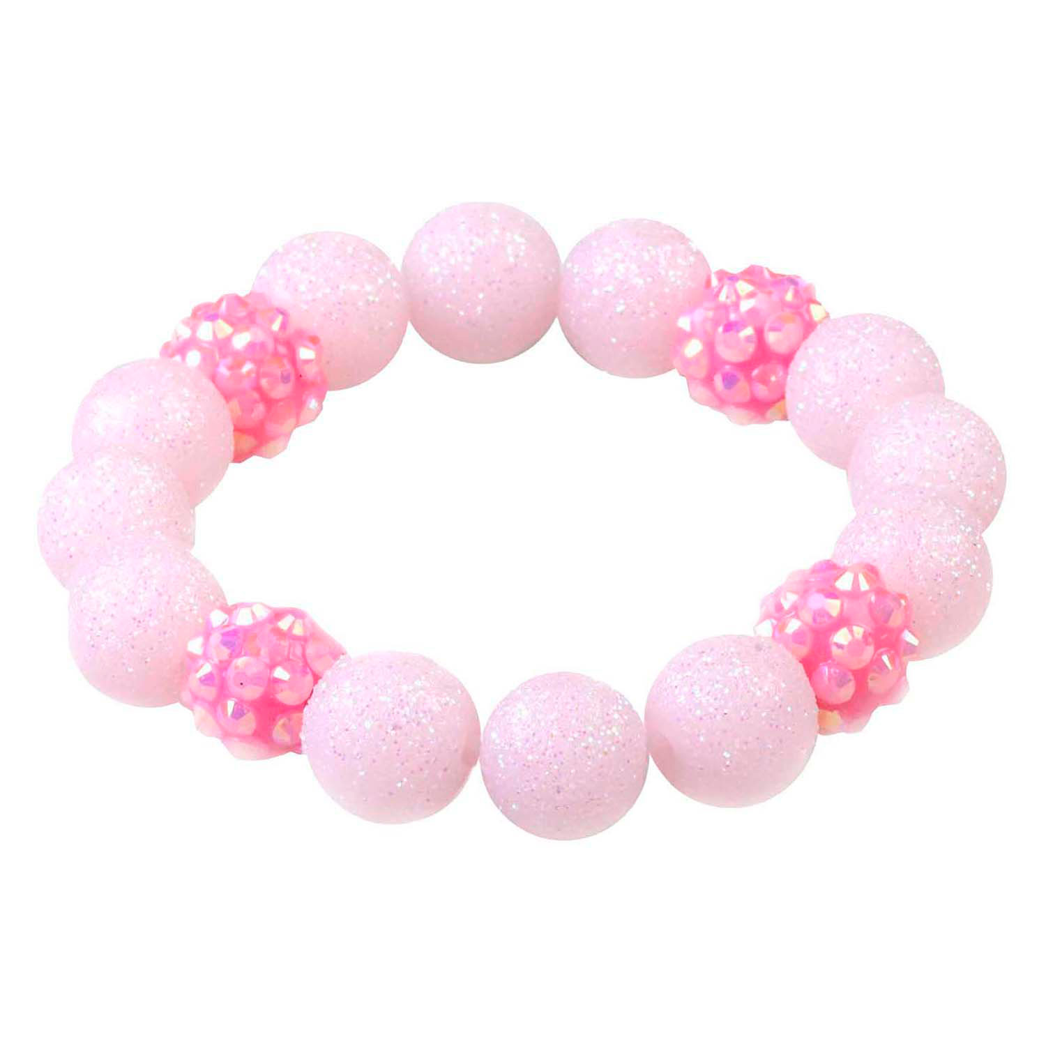 Bracelet de perles fantaisie rose