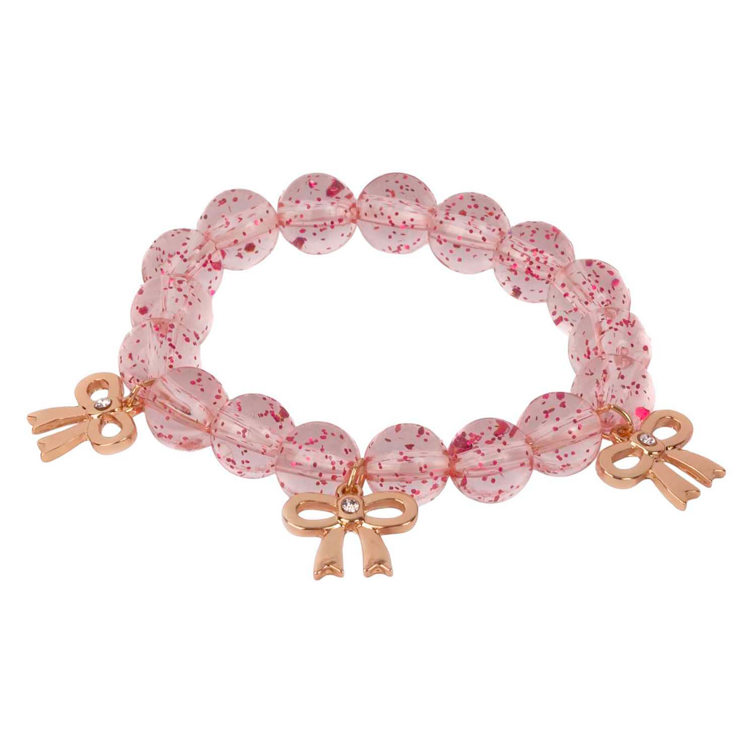 Bracelet de perles Precious Bows rose