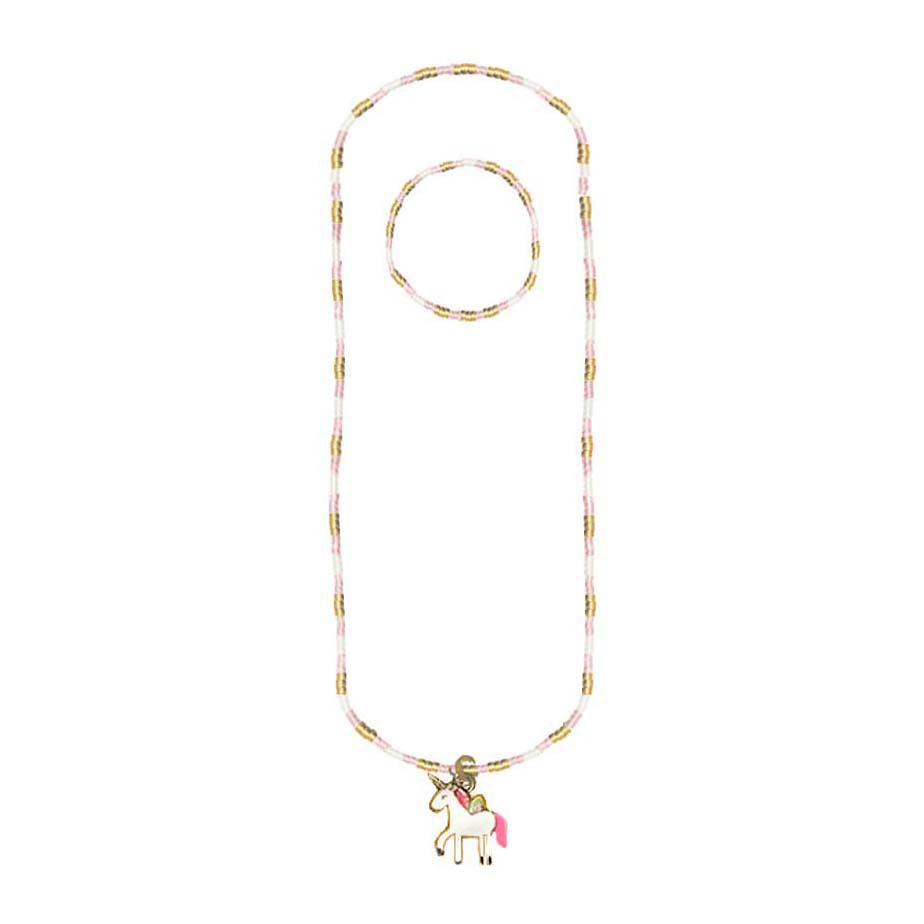 Magisches Einhorn-Ketten- und Armband-Set - 2 Stück.
