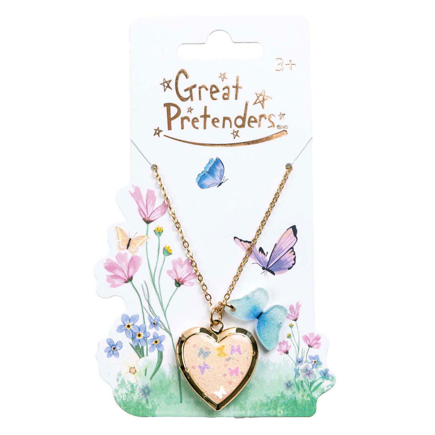 Butterfly Heart Locket Ketting