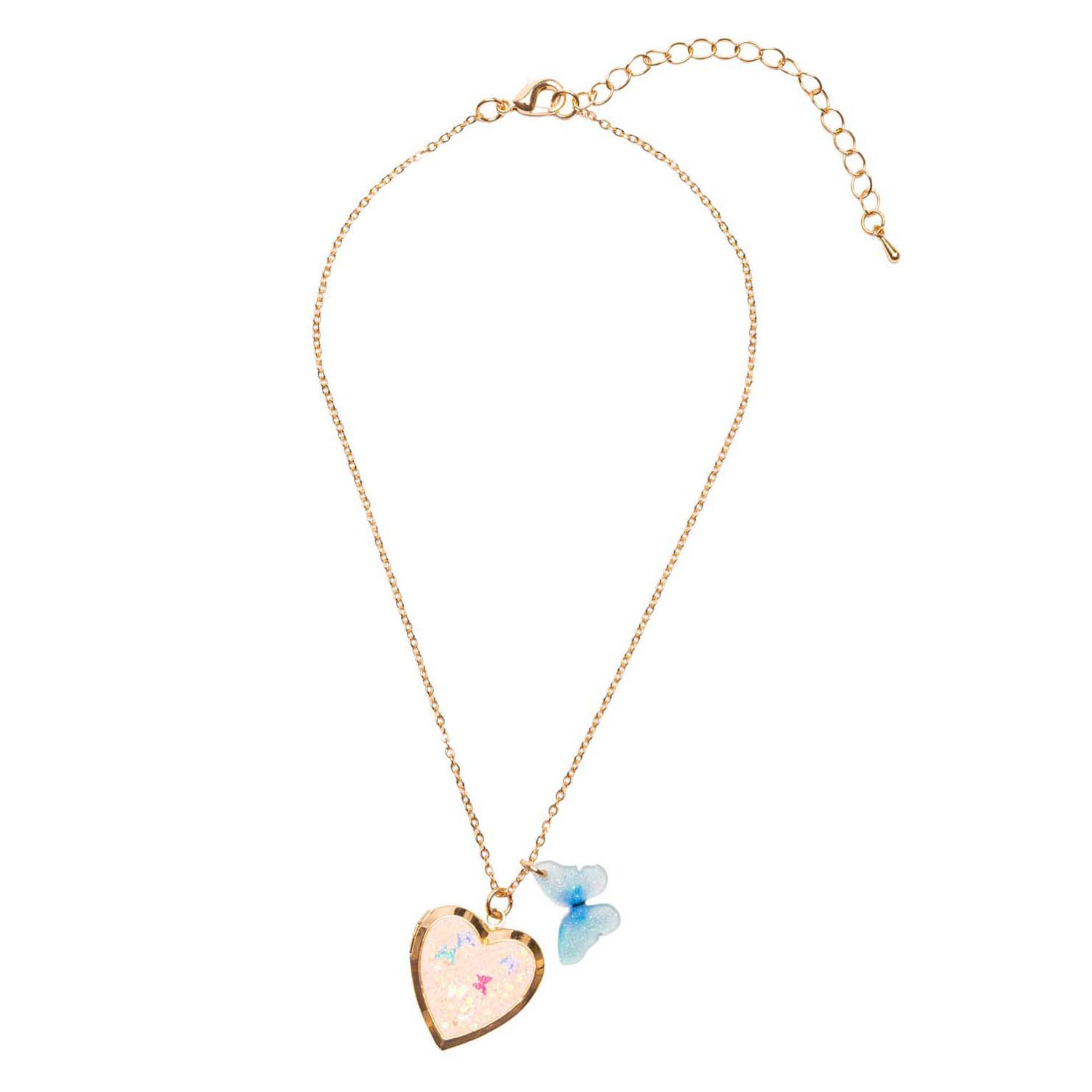Butterfly Heart Locket Ketting