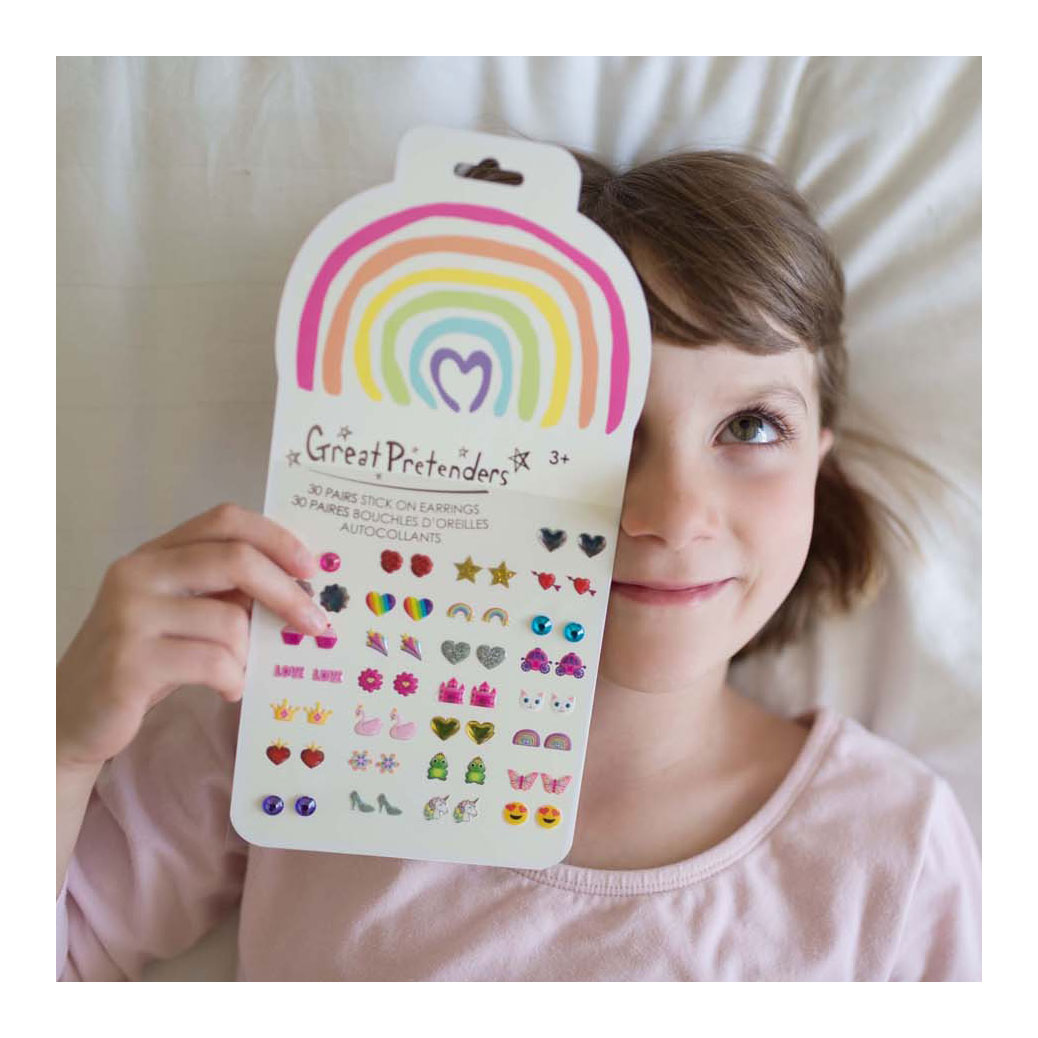 Boucles d'oreilles Rainbow Love - 30 paires