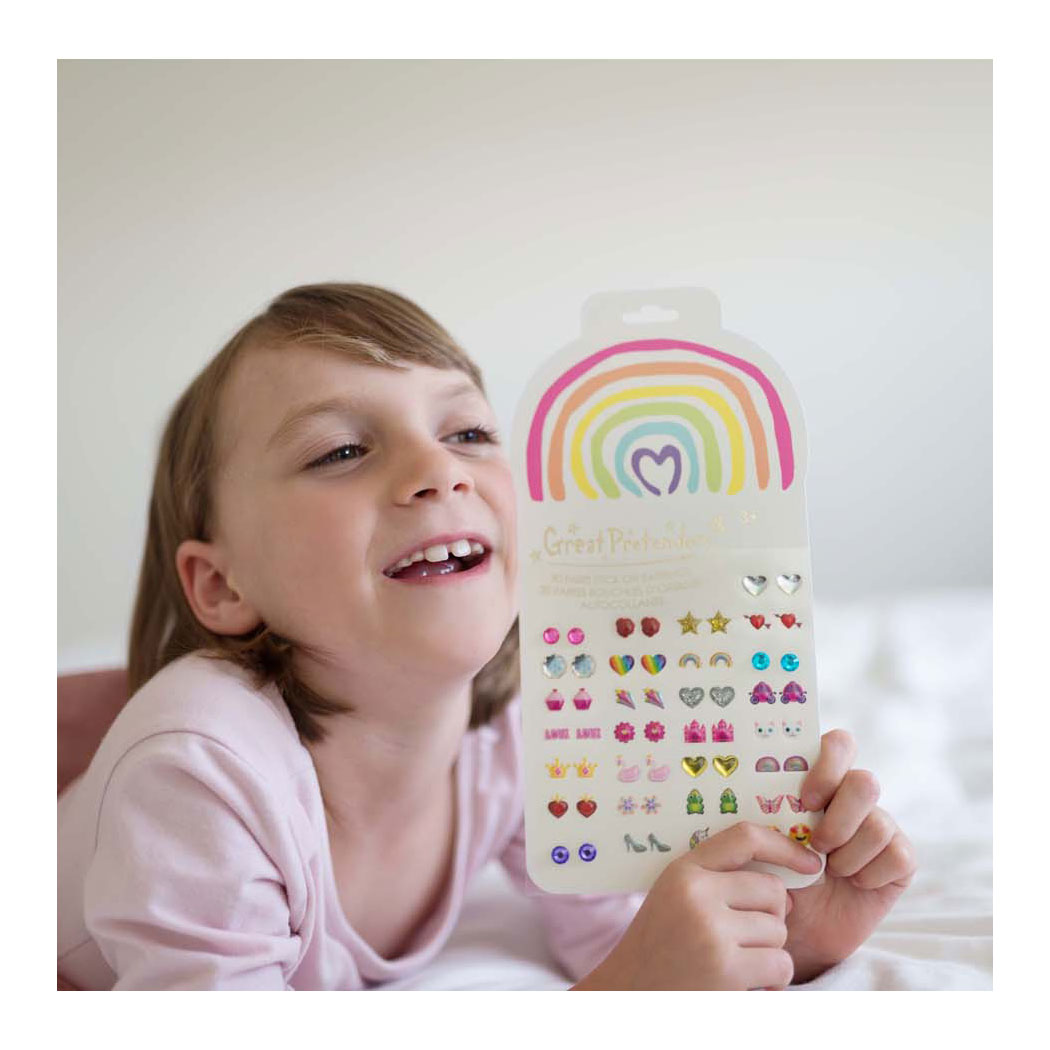 Boucles d'oreilles Rainbow Love - 30 paires