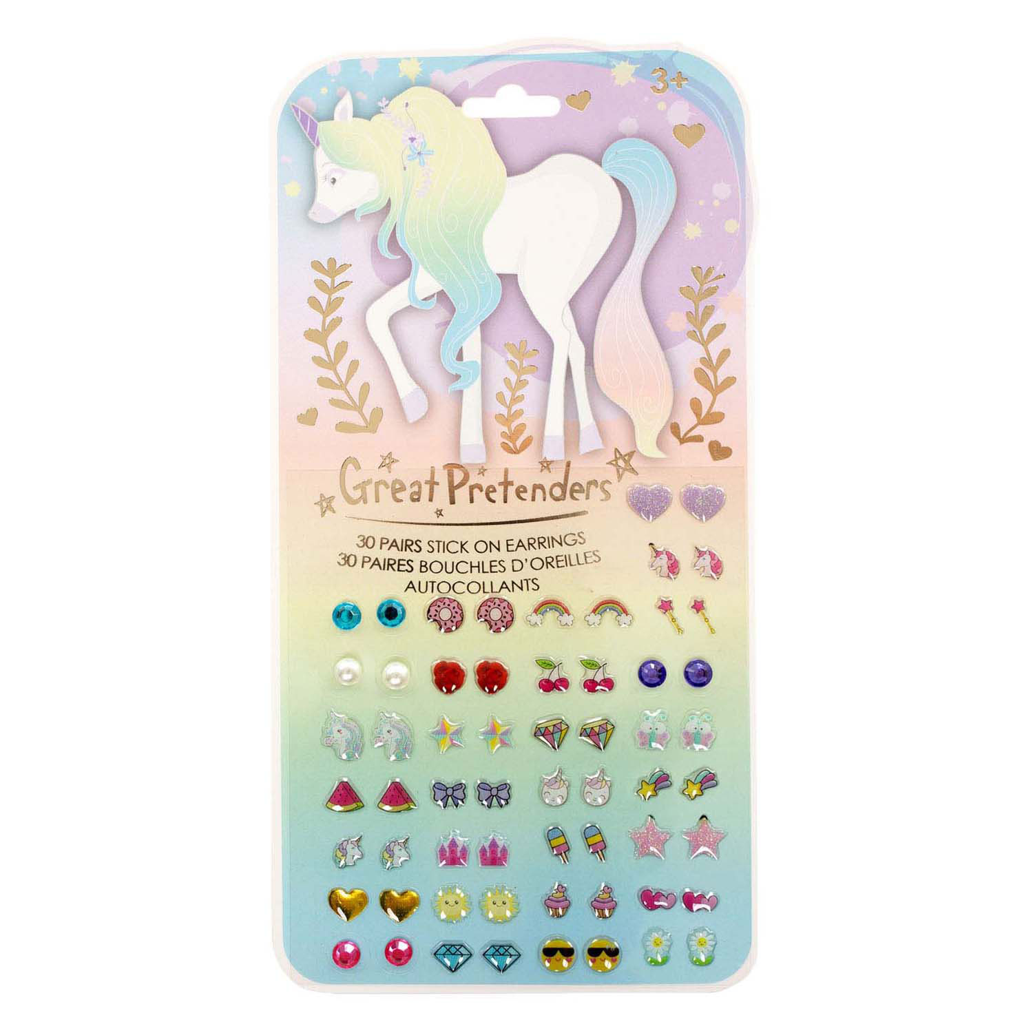 Whimsical Unicorn Plakoorbellen - 30 paar