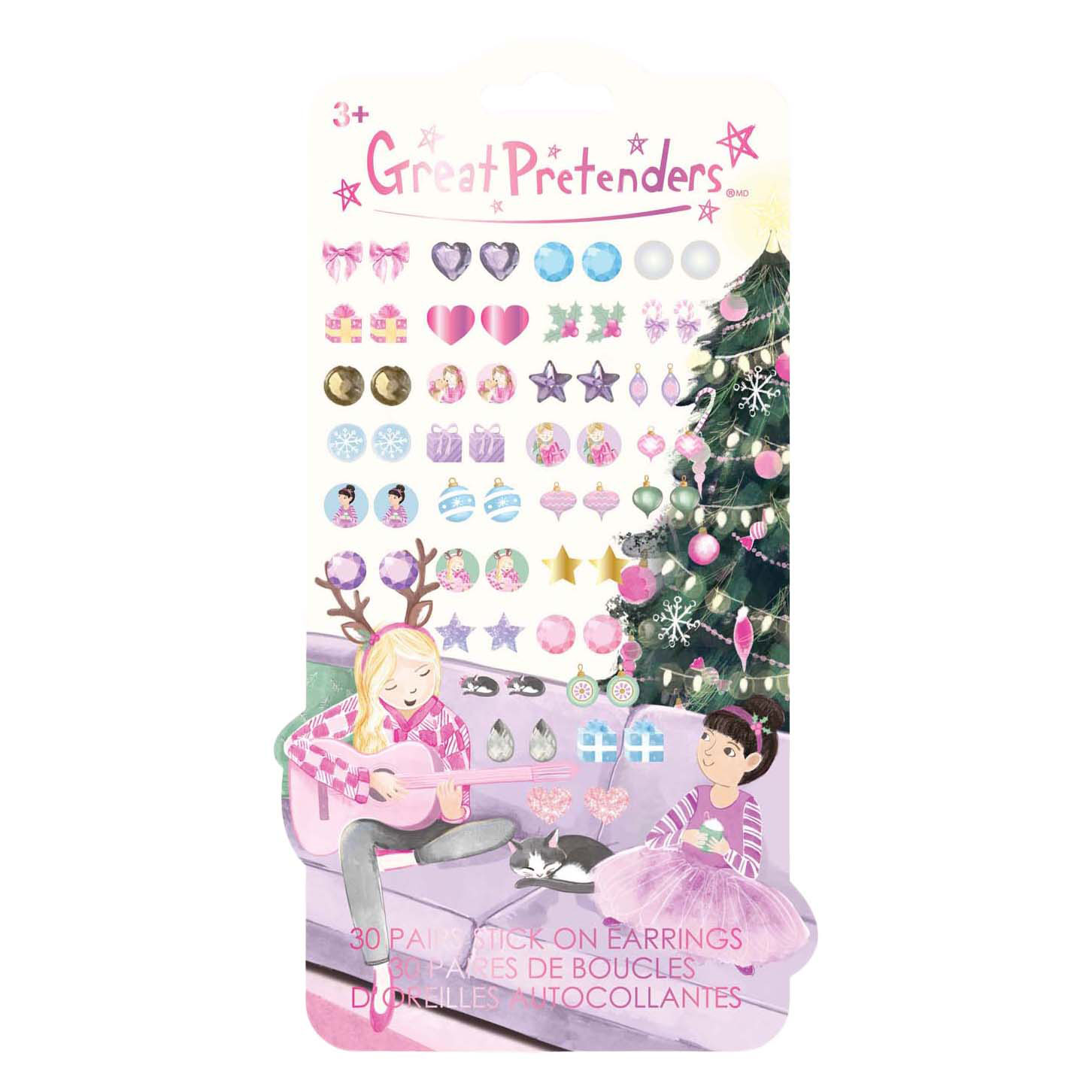 Festliche Klebeohrringe - 30 Stück.