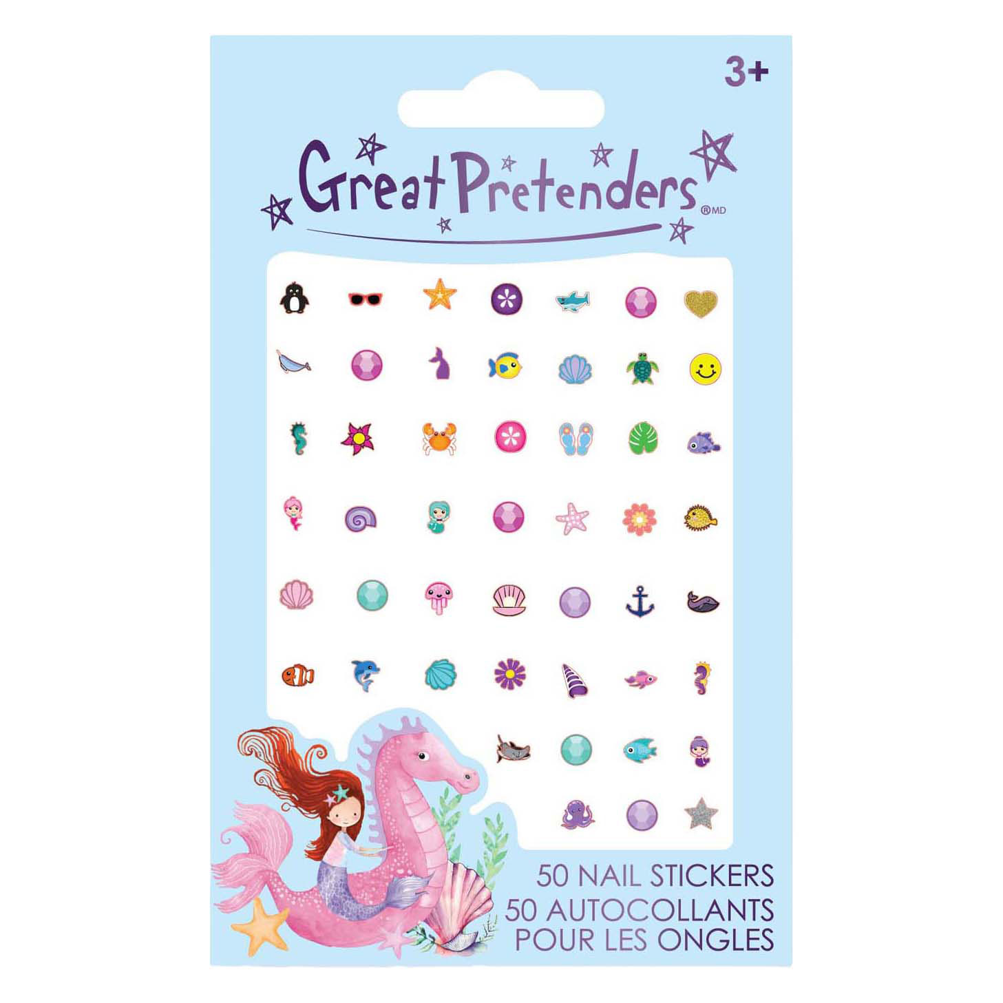 Nagelstickers Zeemeermin - 50st.