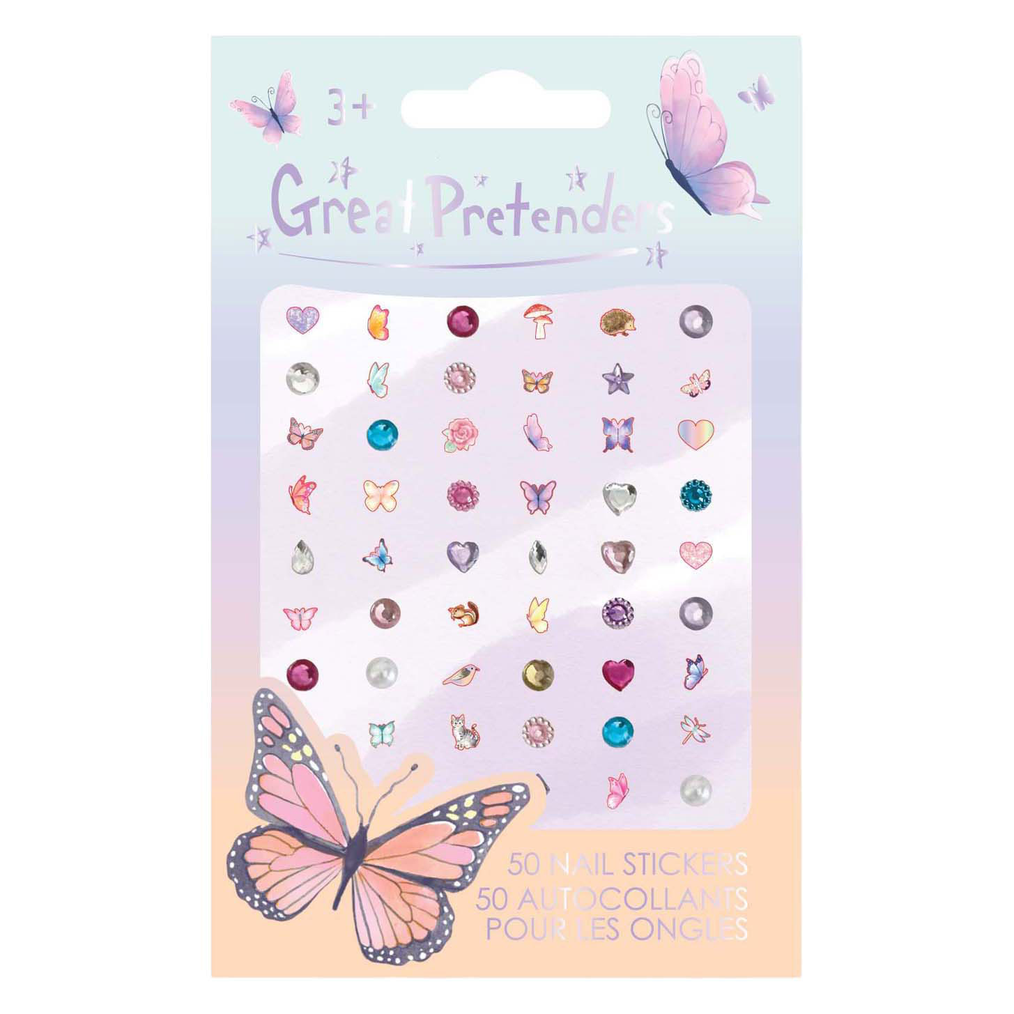 Nagelstickers Vlinder - 50st.