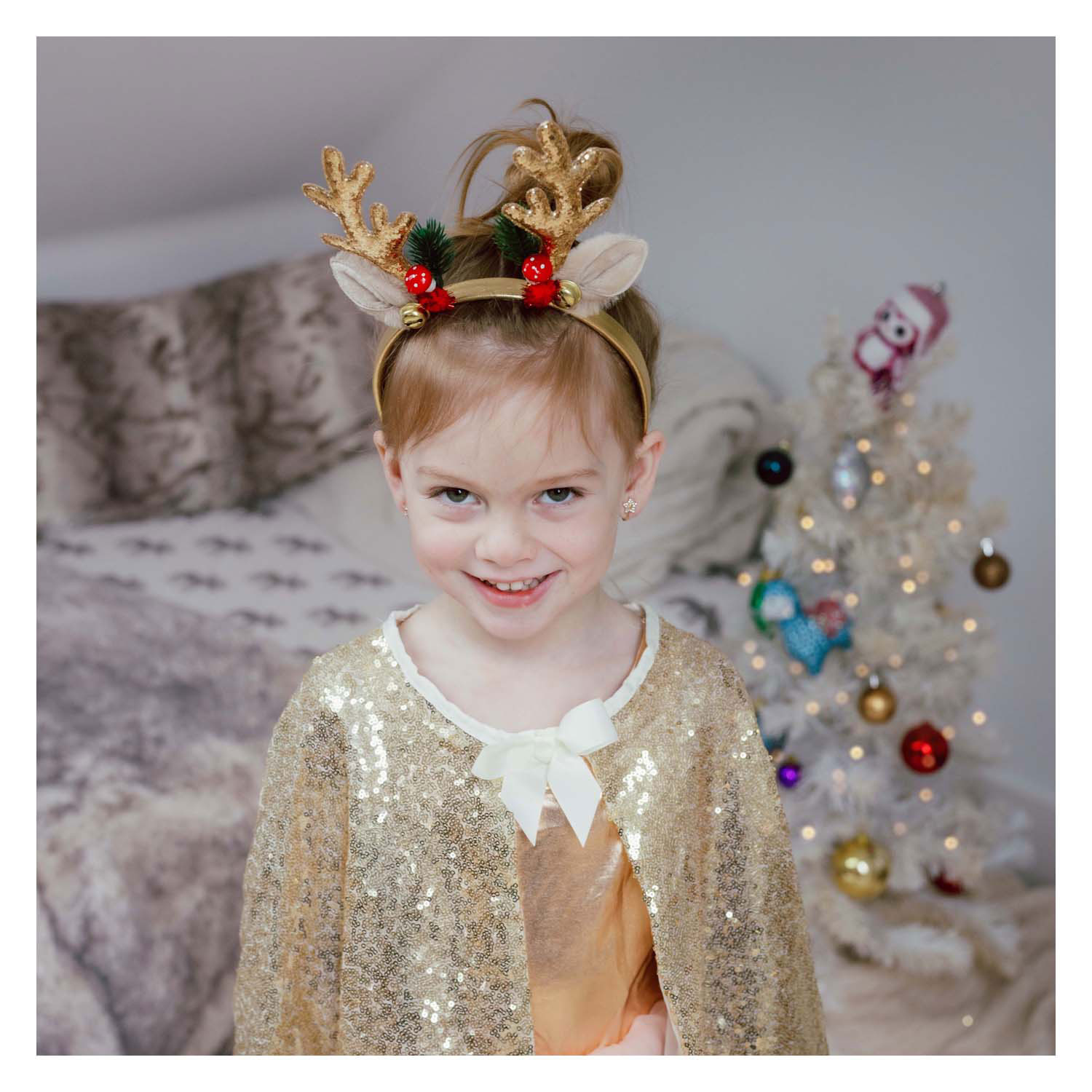 Serre-tête Rudolph des fêtes - Or