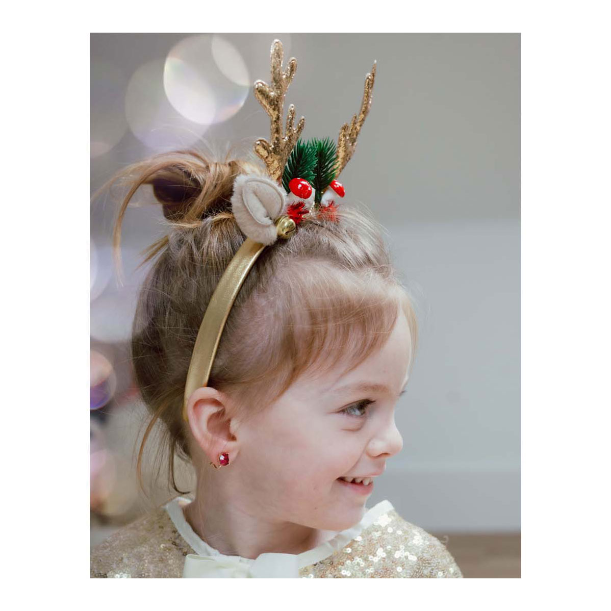 Serre-tête Rudolph des fêtes - Or