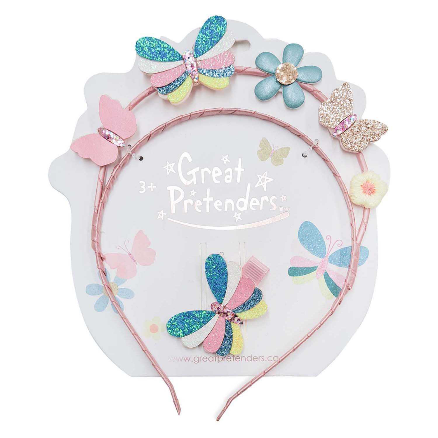 Schmetterlinge für Tage – Haarband- und Haarspangen-Set – 2 Stück