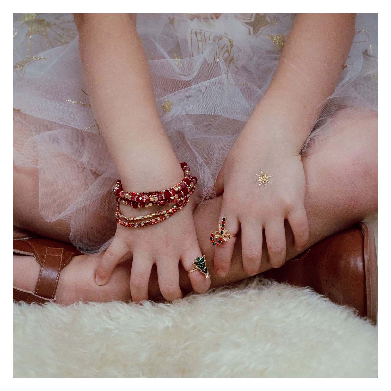 Boutique Ruby Rode Armbandenset - 3st.