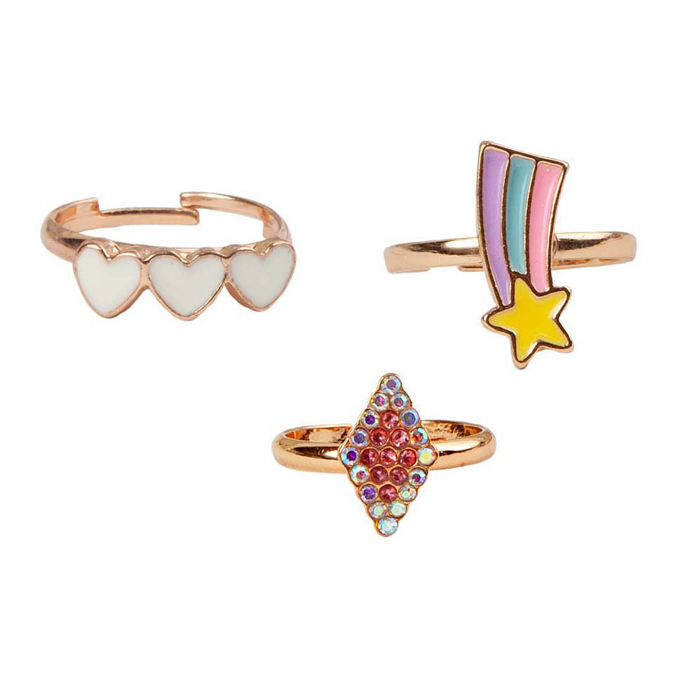 Boutique Heart Star Ringenset - 3st.