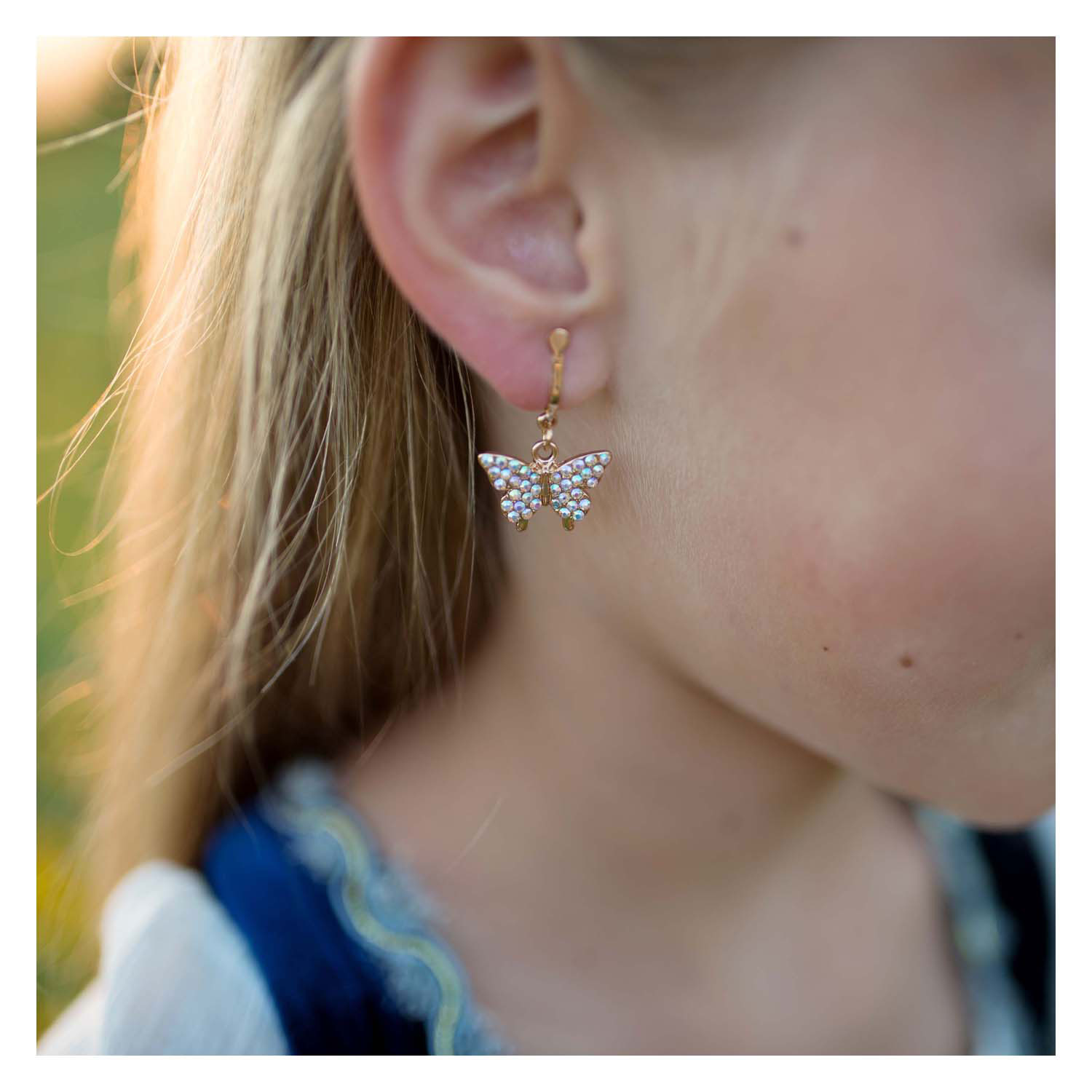 Boutique Butterfly Clip-on Ohrringe - 2 Stück.