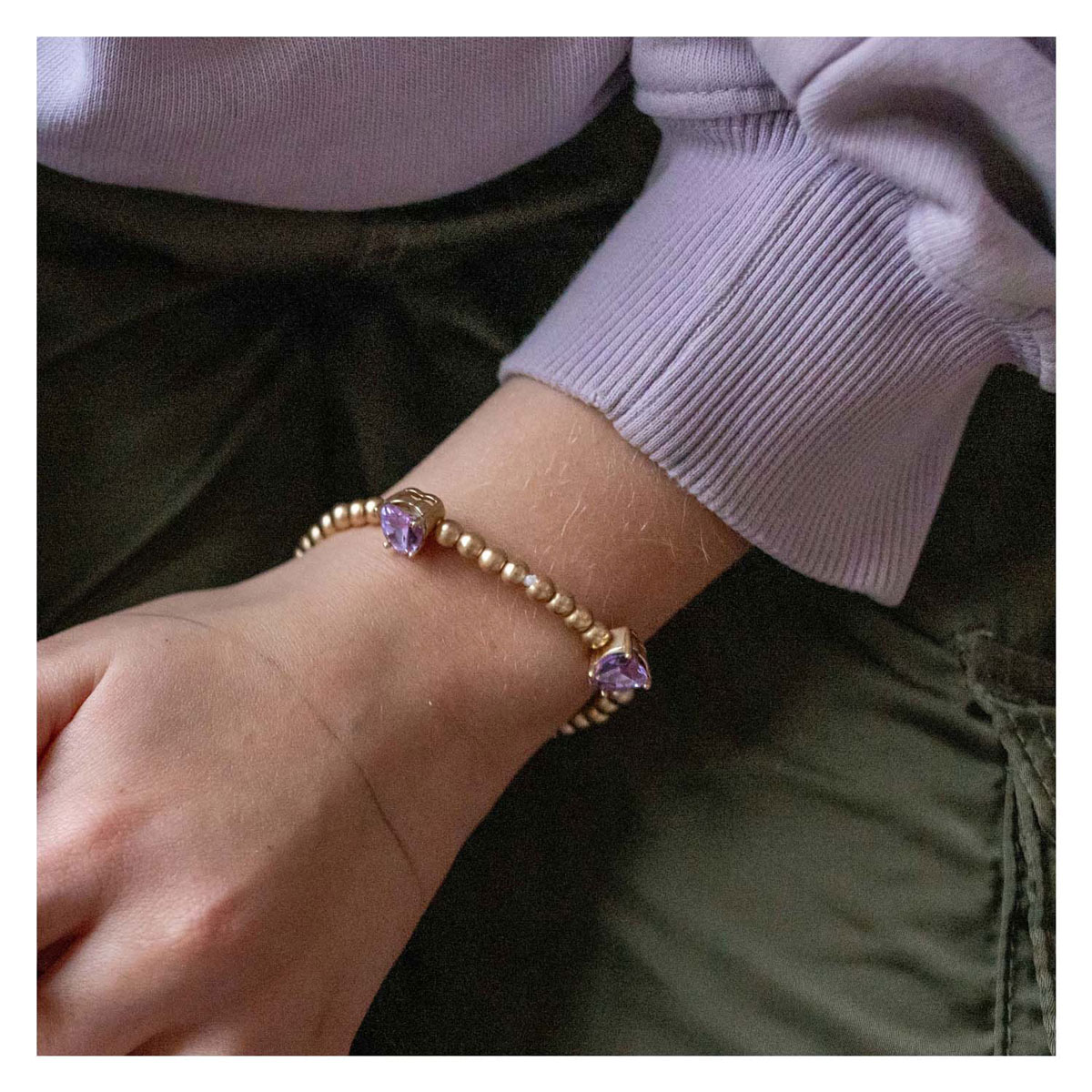 Boutique Chic Amethyst Love Armband