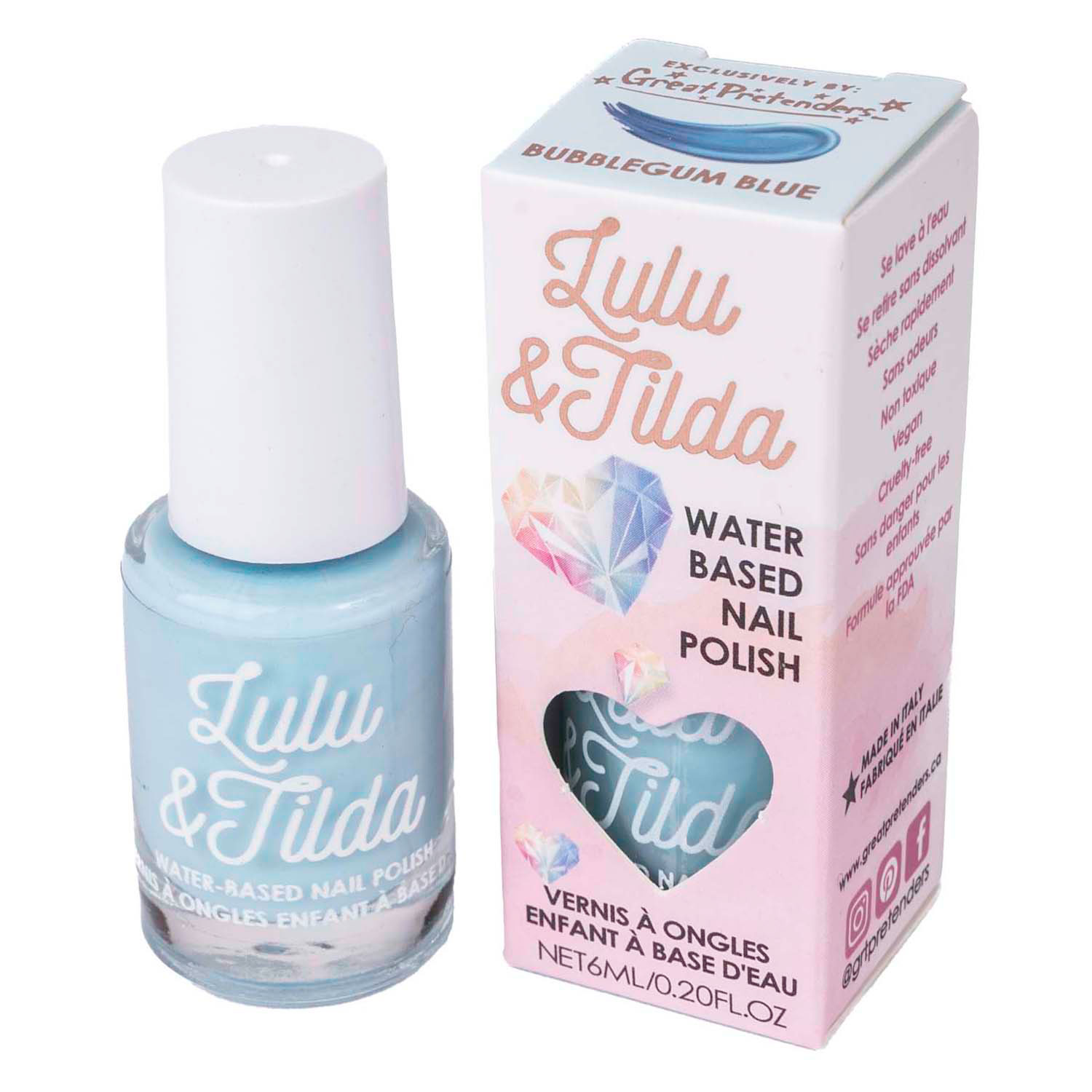 Afwasbare Nagellak - Bubblegum Blue