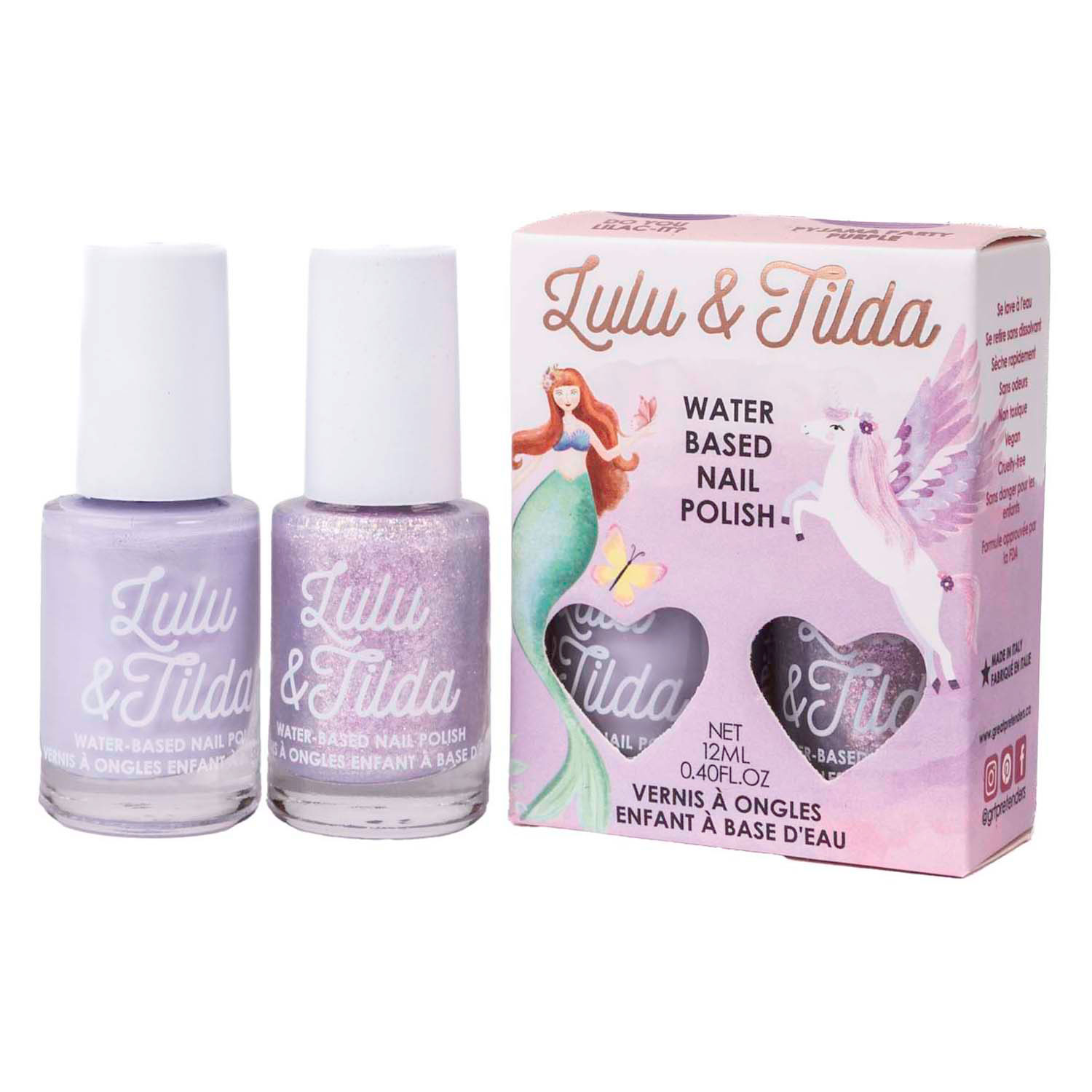 Afwasbare Nagellak Set - Pyjama Party - 2st.