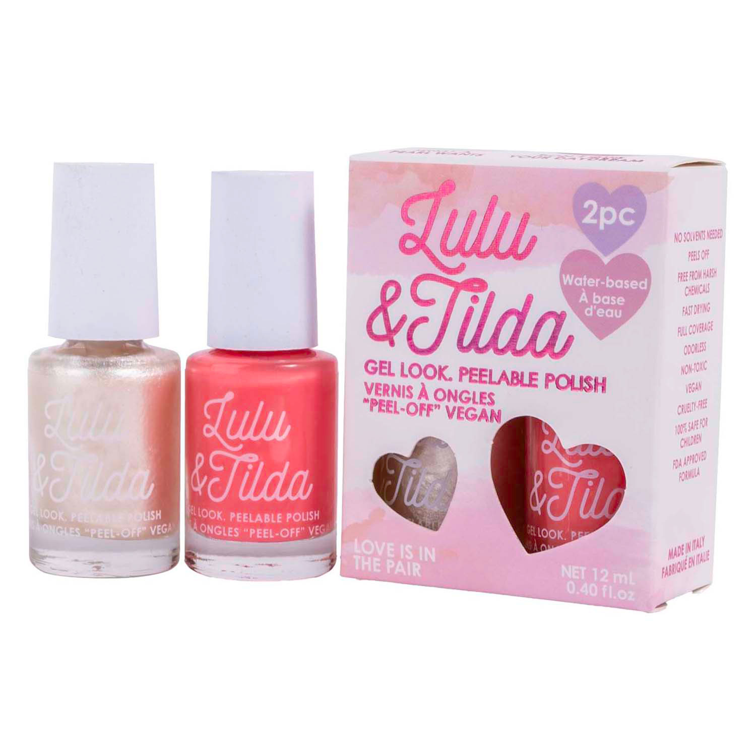Afpelbare Nagellak Set - Love is in the Pair - 2st.