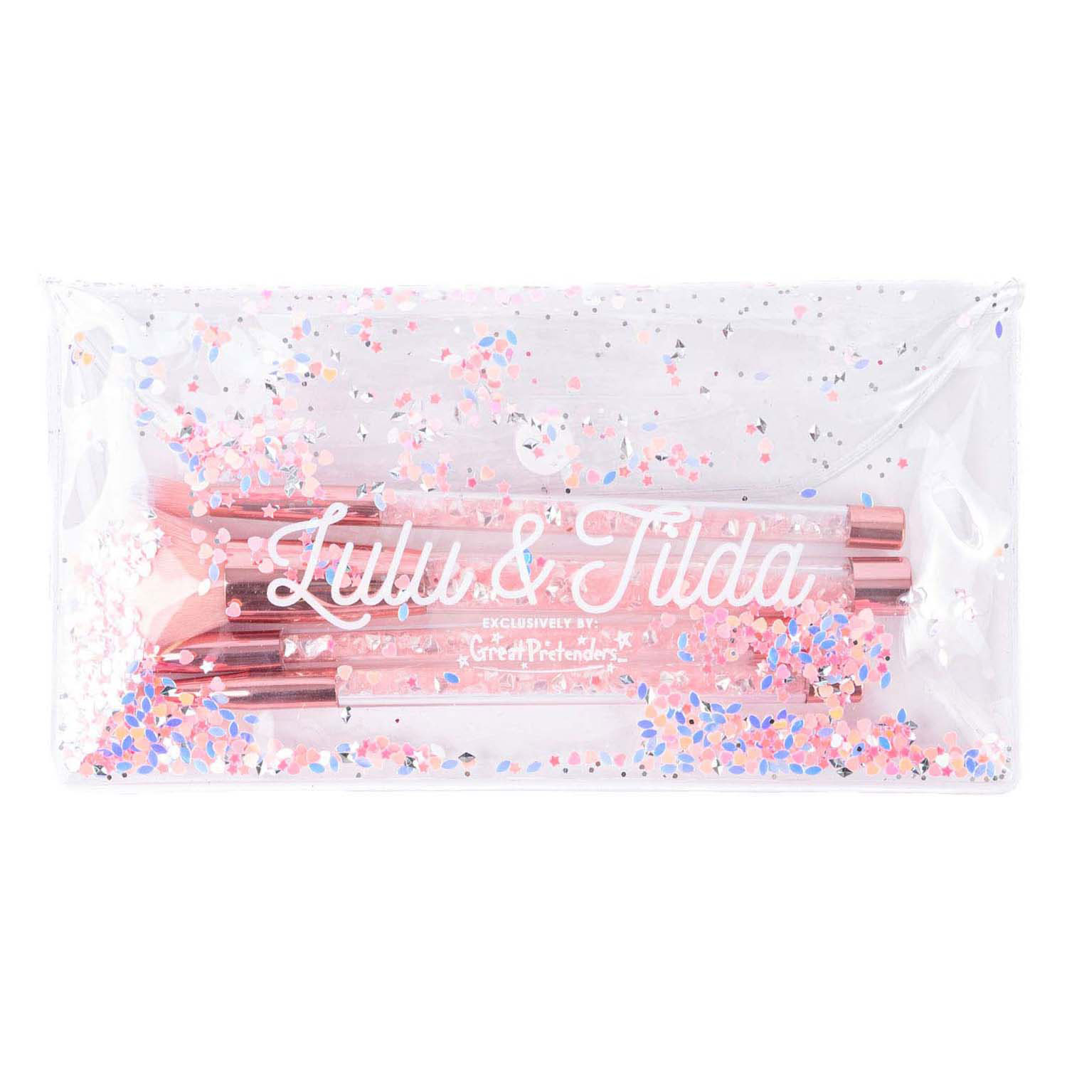 Glam Girl Glitterkwast met Tas - 5dlg.