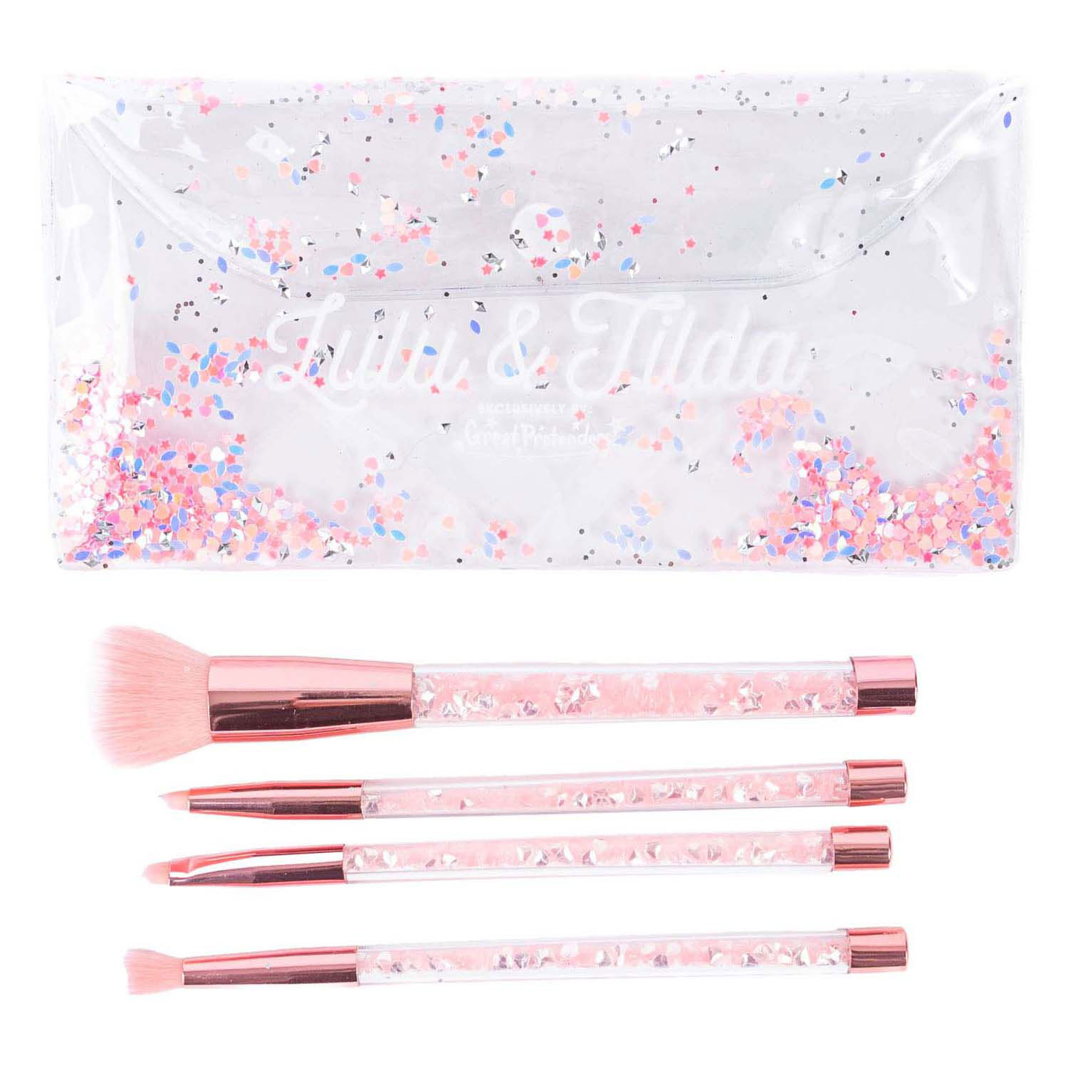 Glam Girl Glitterkwast met Tas - 5dlg.