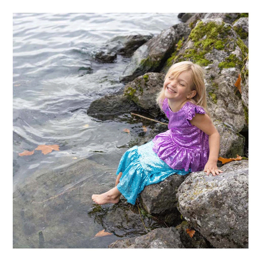 Zeemeerminnenoutfit met Pailletten - 3-4 jaar