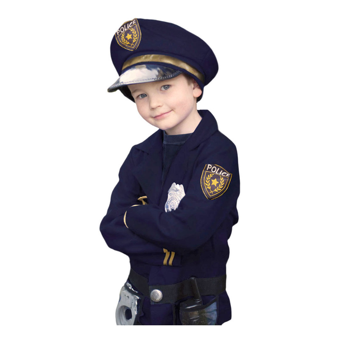 Verkleedset Politieagent met Pet en Accessoires 5dlg. - 3-4 Jaar