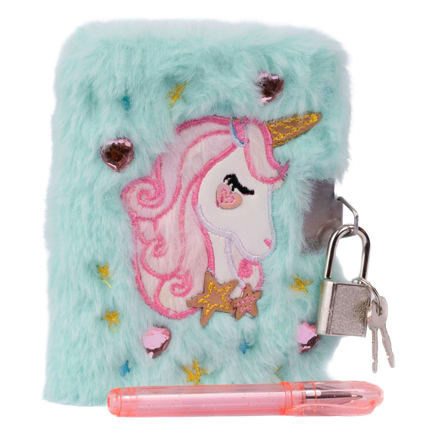 Furry Friends Dagboek met Slot en Pen - Eenhoorn