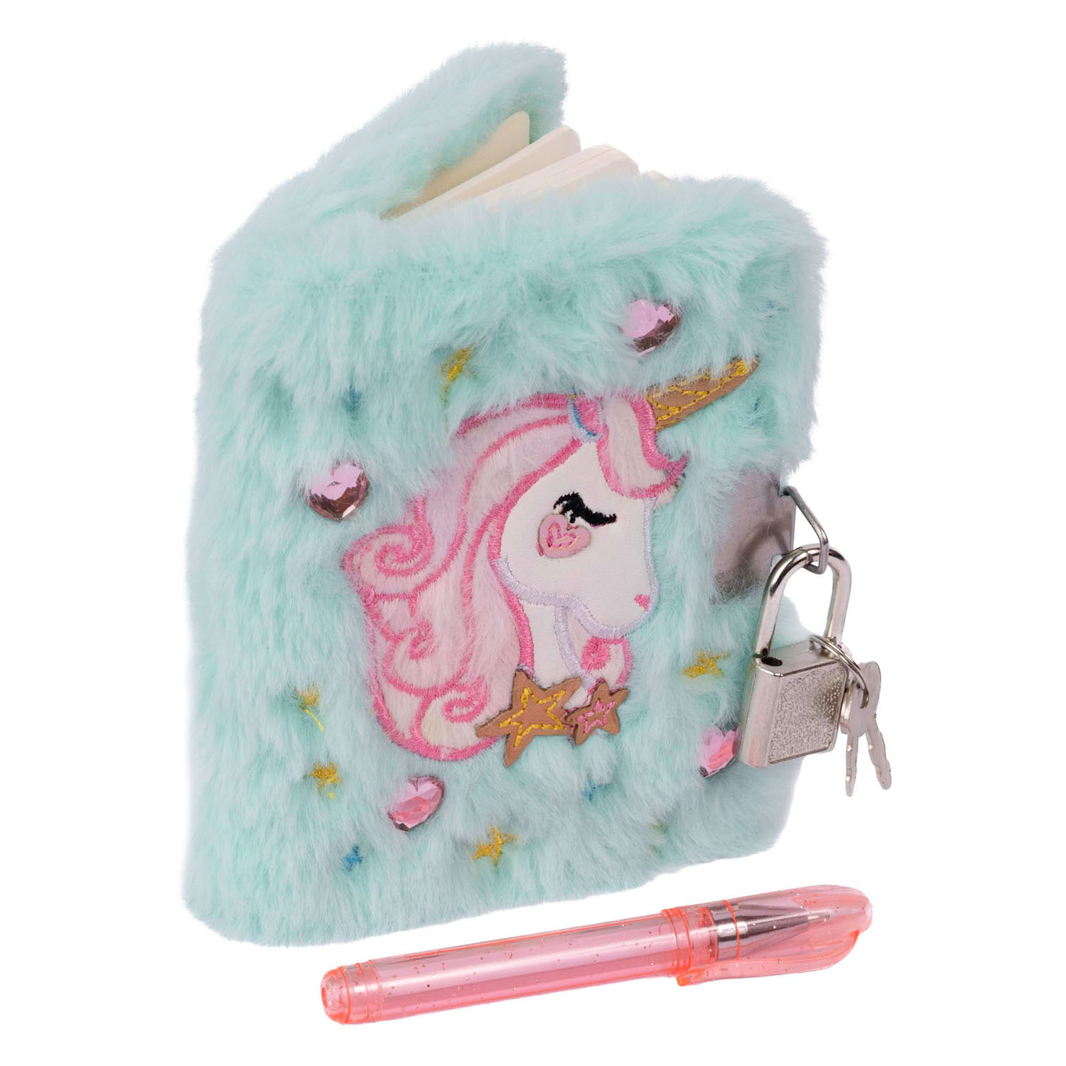 Furry Friends Dagboek met Slot en Pen - Eenhoorn