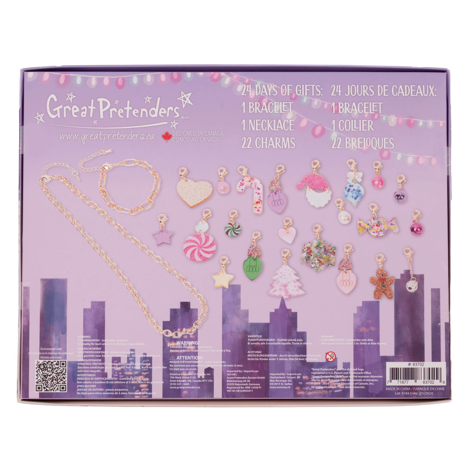 Calendrier de l'Avent à fabriquer soi-même un bracelet - 24 pièces.