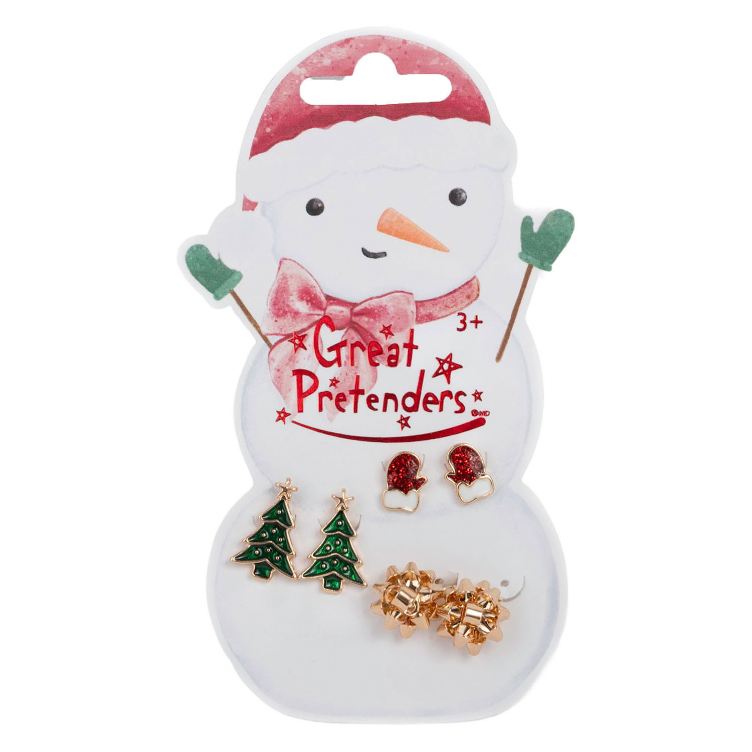 Boucles d'oreilles bonhomme de neige - Lot de 3