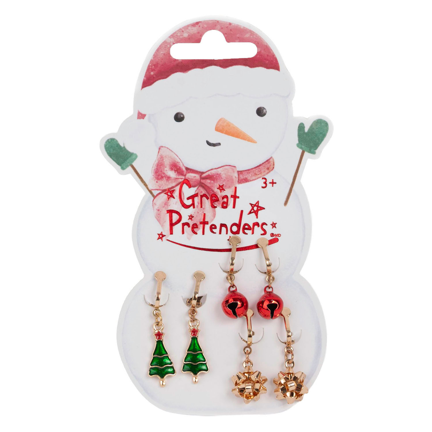 Boucles d'oreilles bonhomme de neige - Lot de 3