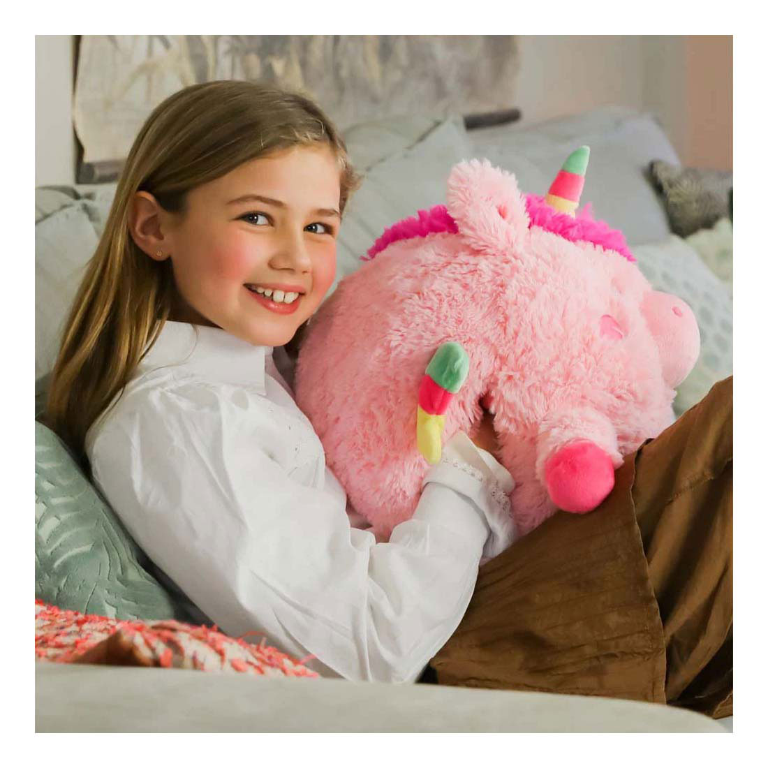 Noxxiez Coussin câlin chauffe-mains Licorne