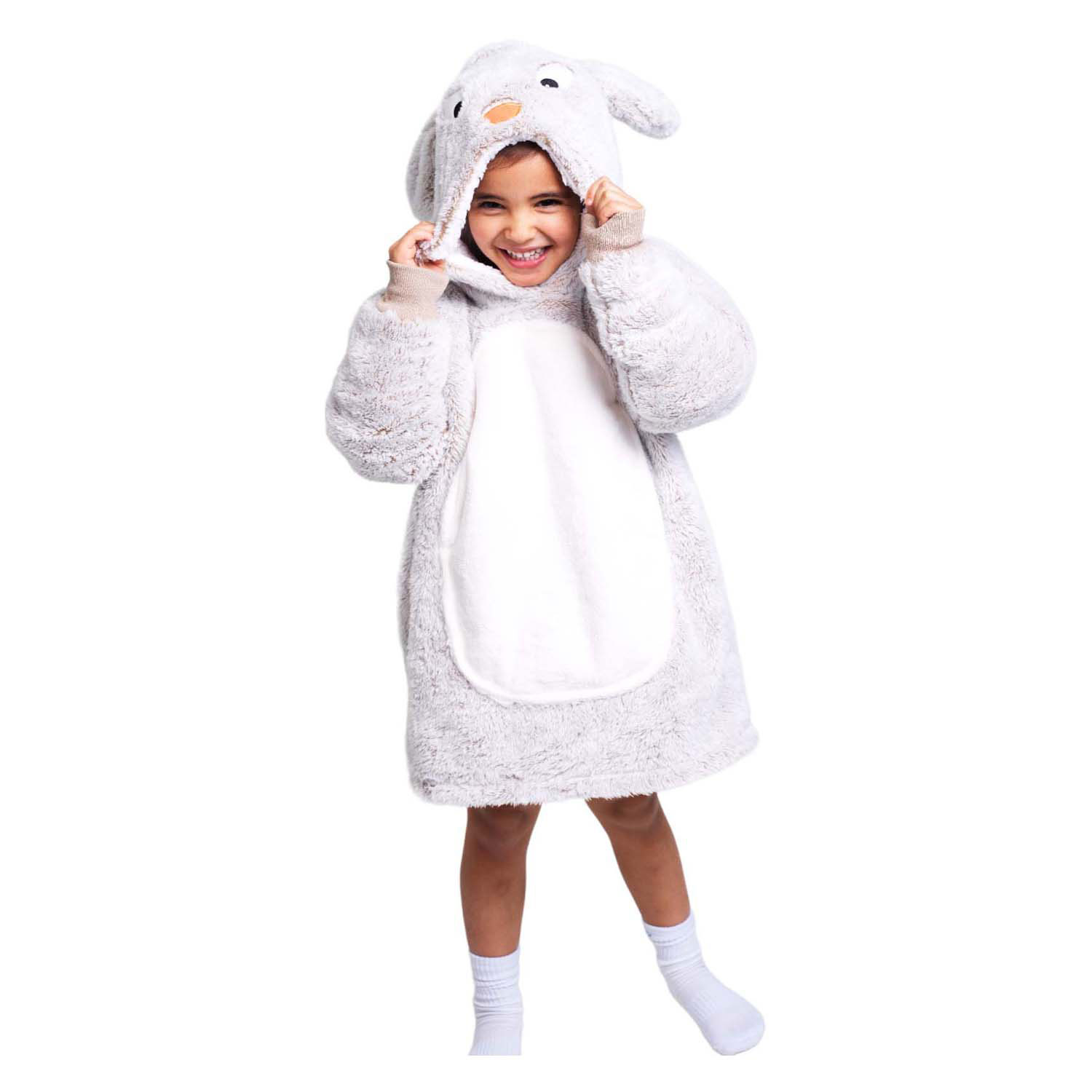 Noxxiez Sweat à capuche câlin petit pull lapin 3-6 ans