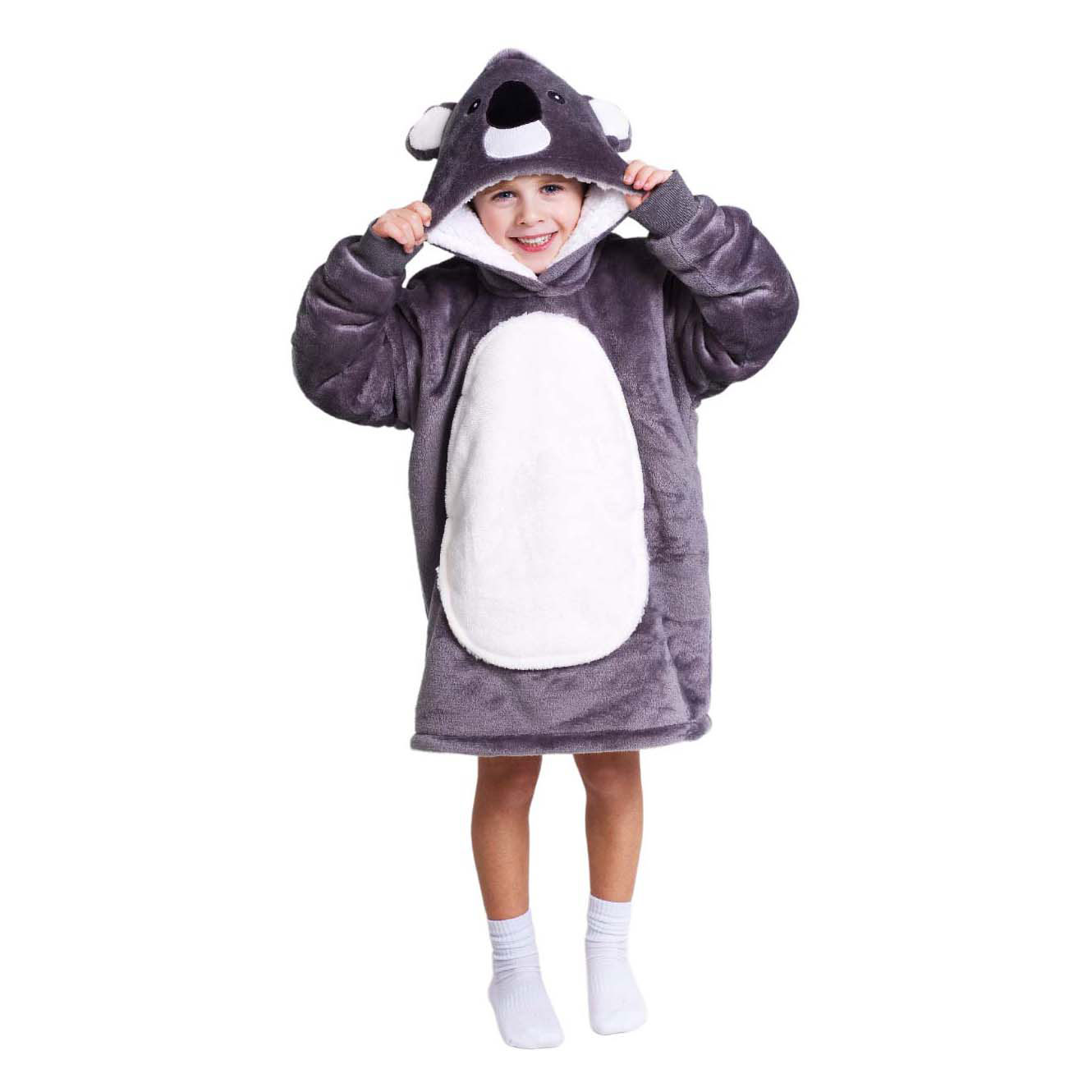 Noxxiez Sweat à capuche câlin petit pull Koala, 3-6 ans