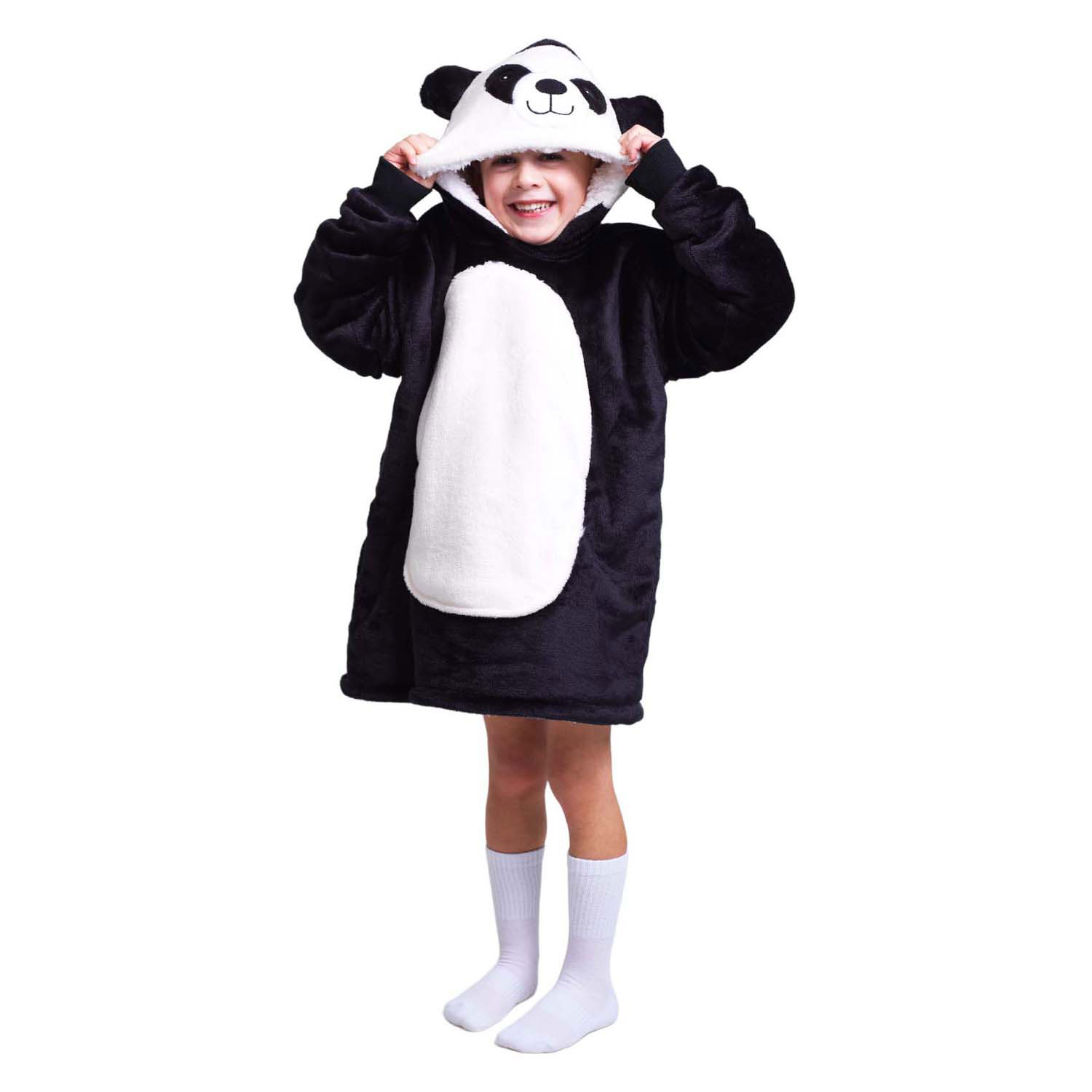 Noxxiez Sweat à capuche câlin Petit pull Panda, 3-6 ans