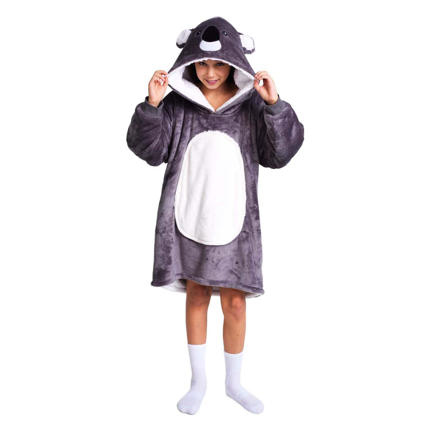 Noxxiez Knuffel Hoodie Medium Trui Koala , Kinderen tot 160cm