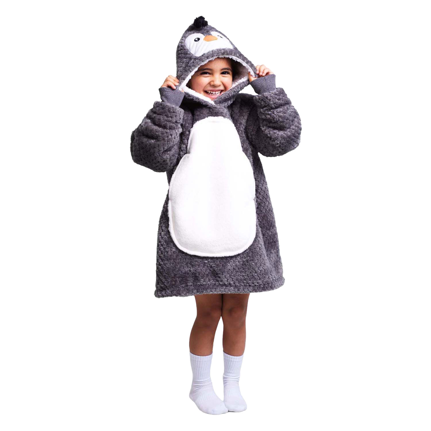 Noxxiez Knuffel Hoodie Small Trui Pinguin, 3-6 Jaar