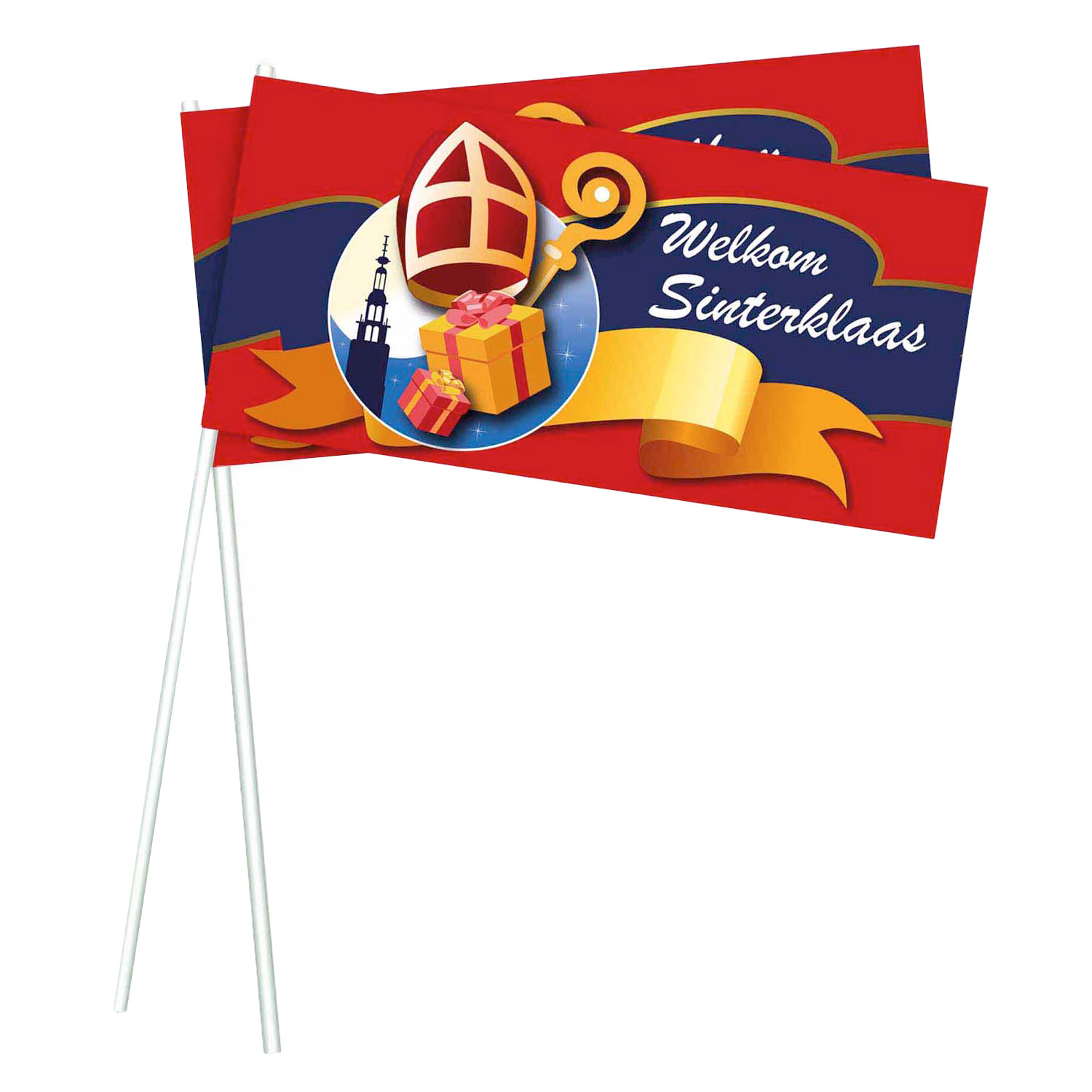 Sinterklaas agitant des drapeaux, 50 pcs