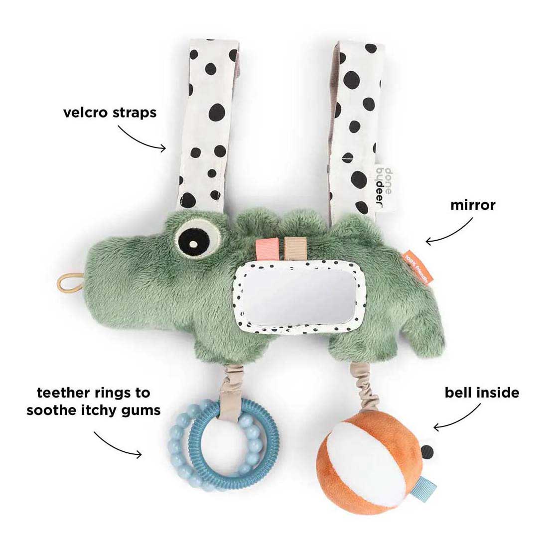 Jouet d'activité suspendu Croco de Deer