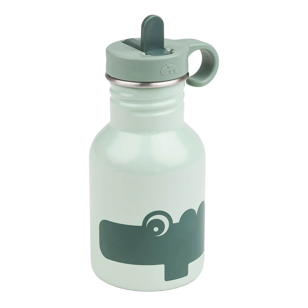 Done by Deer Metalen Drinkfles Croco Groen - 350 ml